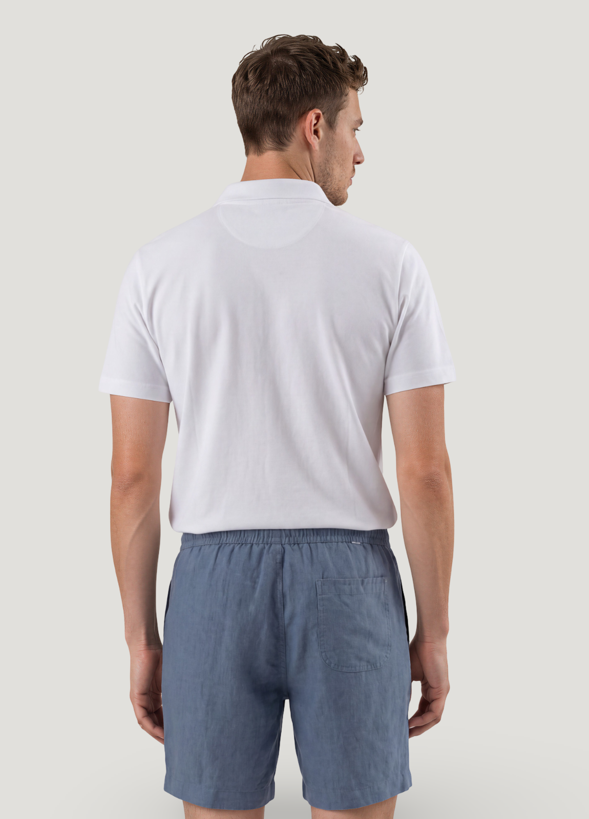 Bermuda jogger lino azul