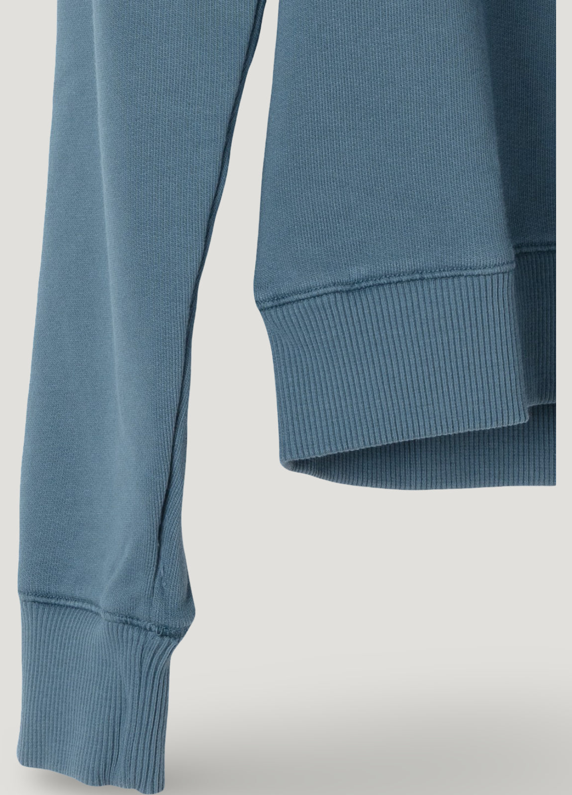 Petrol zip-neck sweatshirt