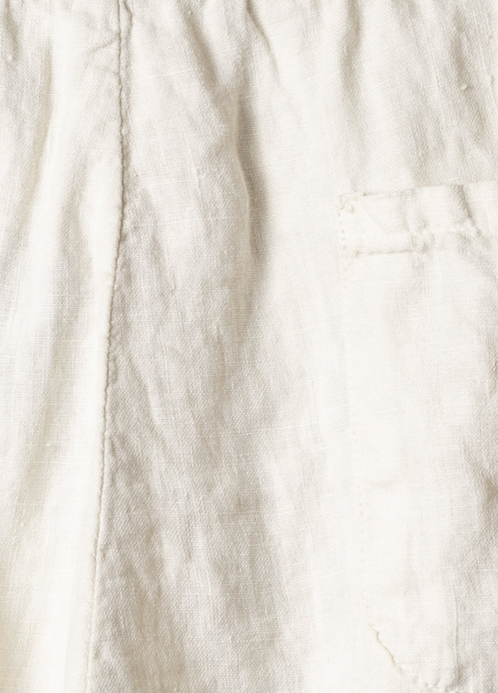 Raw linen jogger shorts