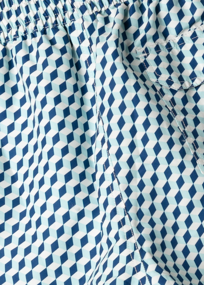 Blue cube swimsuit