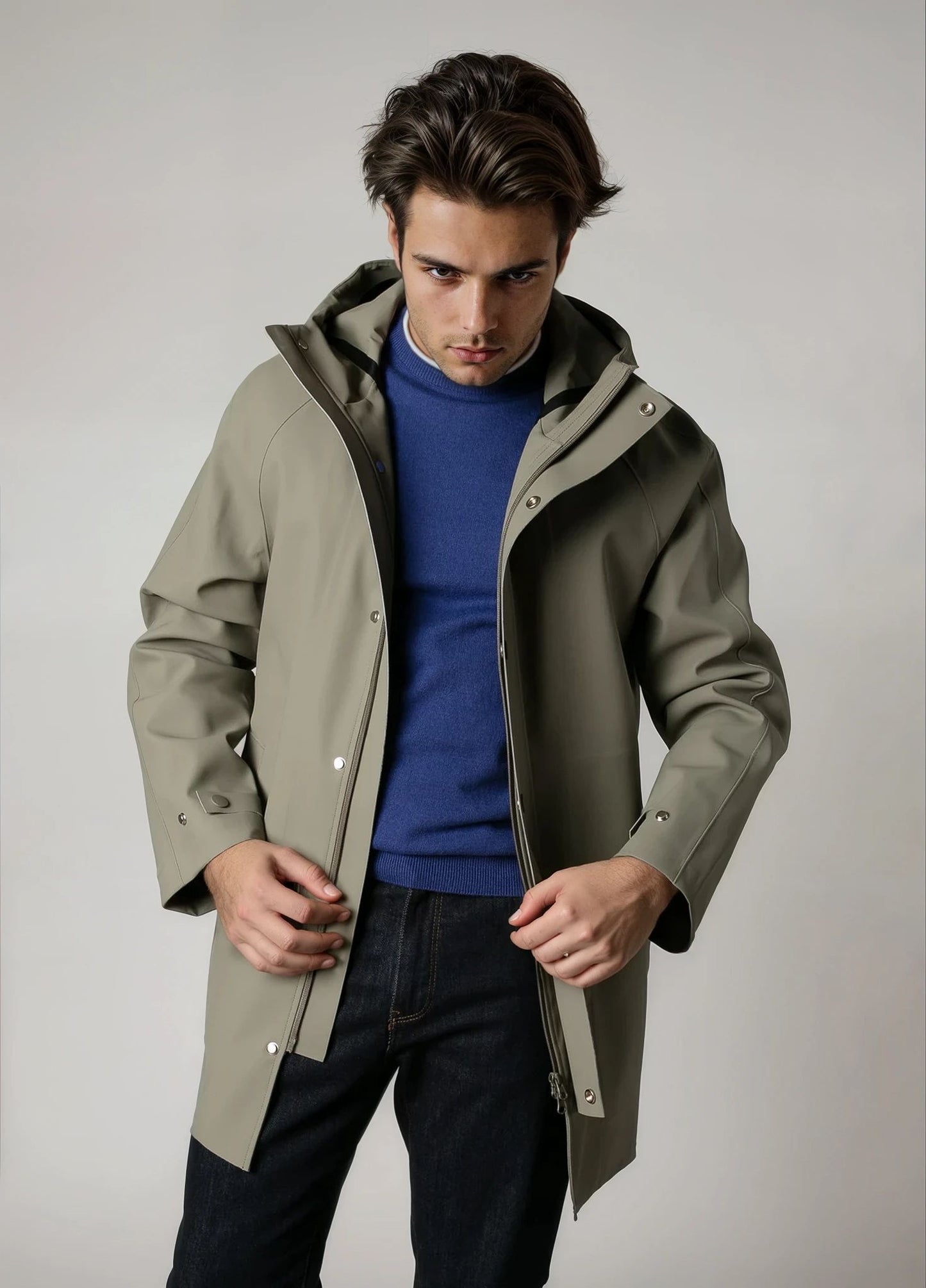 Rain coat kaki