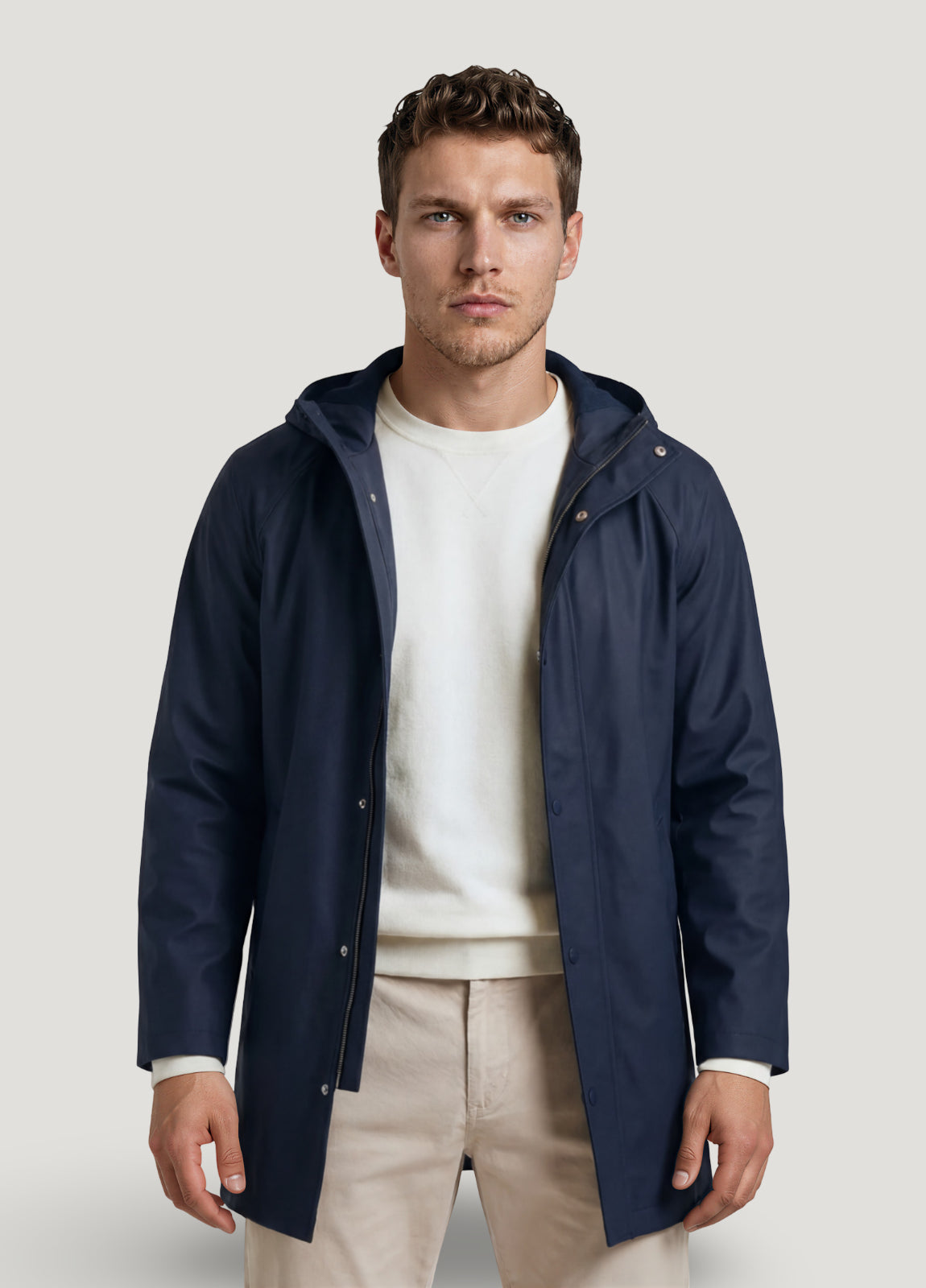 Navy raincoat