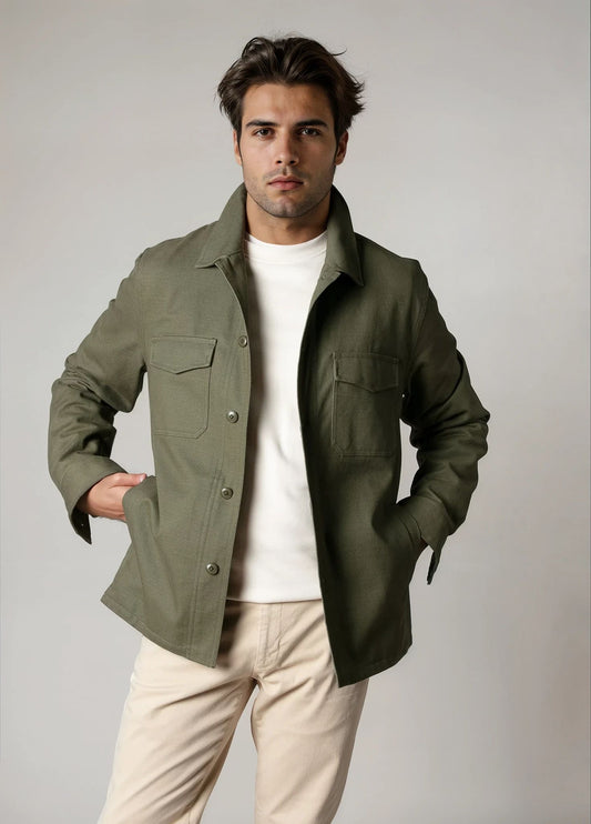 Sobrecamisa loneta verde