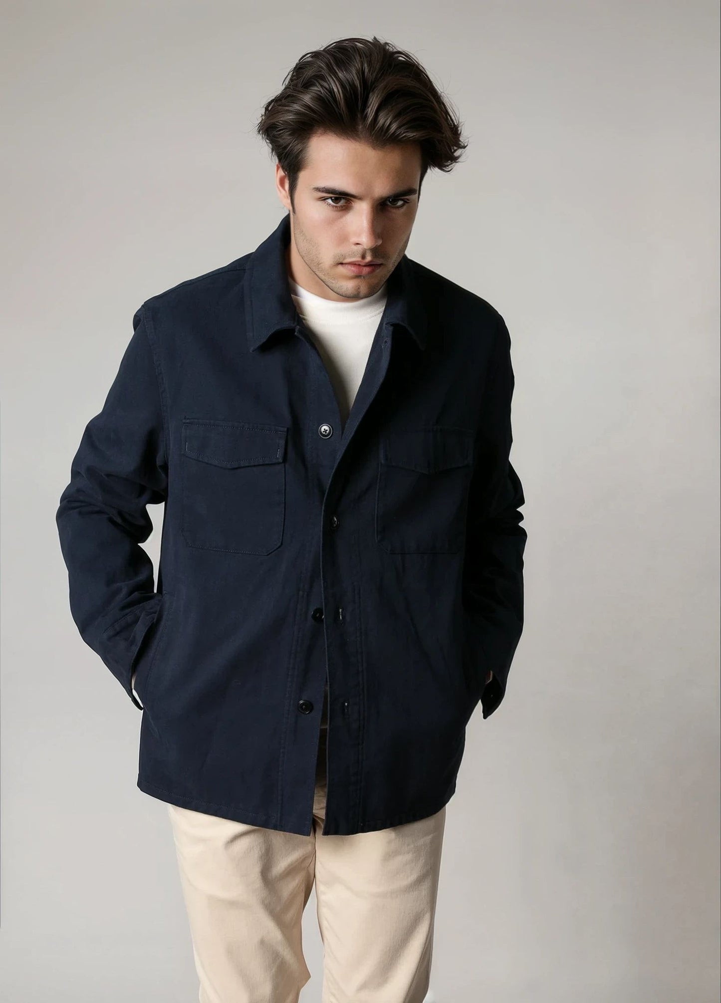 Sobrecamisa loneta marino