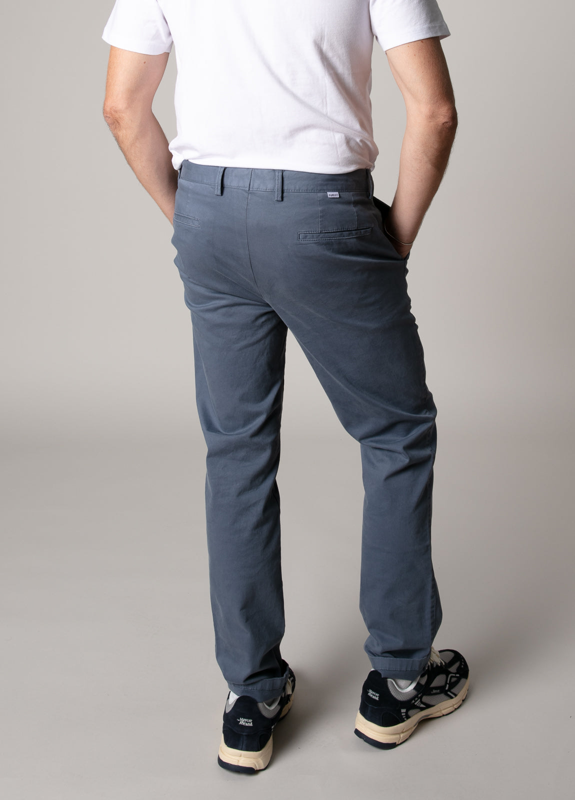 Beige gabardine chino pants