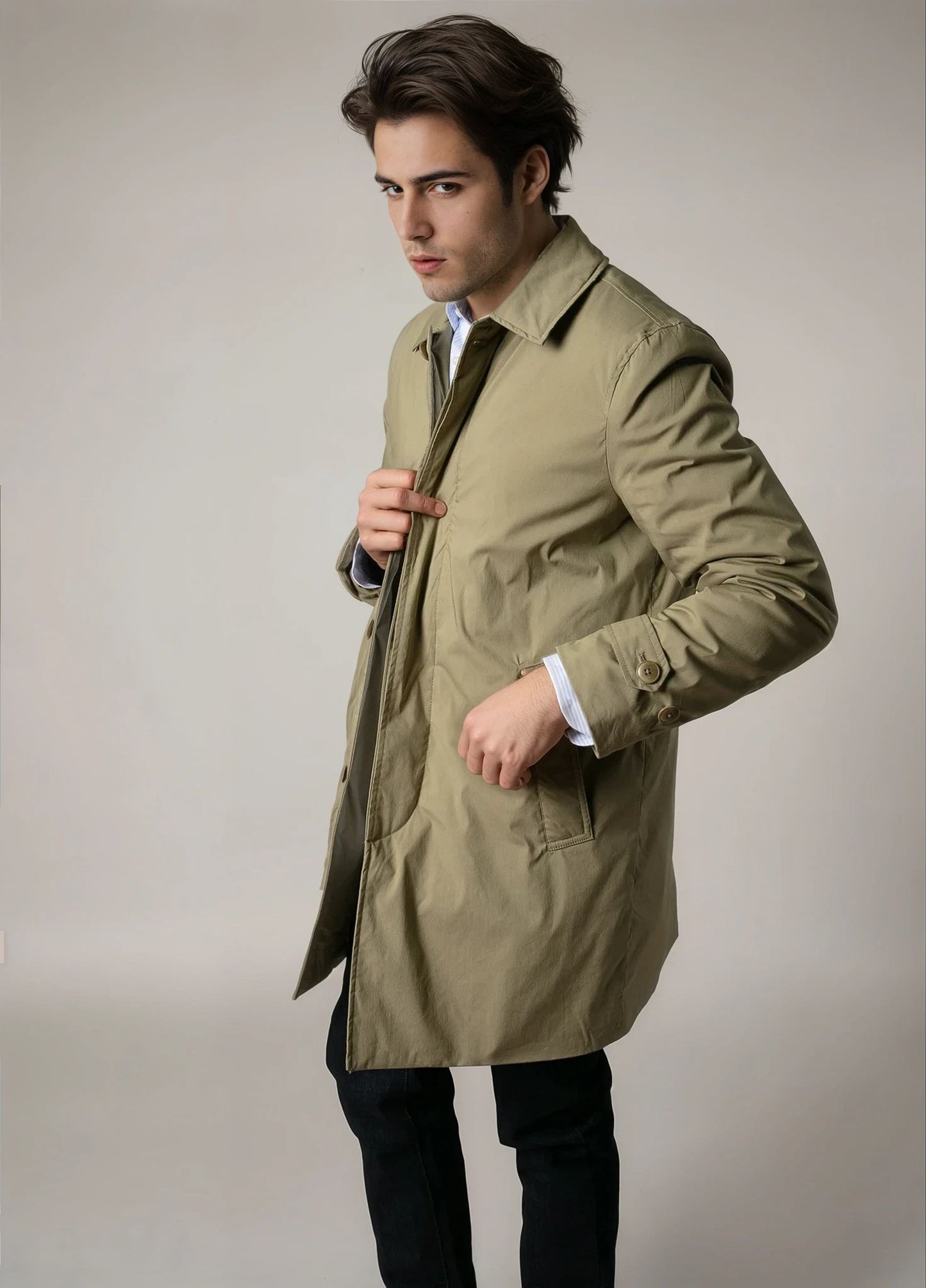 Trench kaki