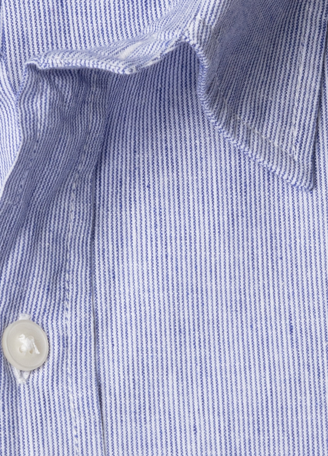Camisa algodón y lino rayas azul