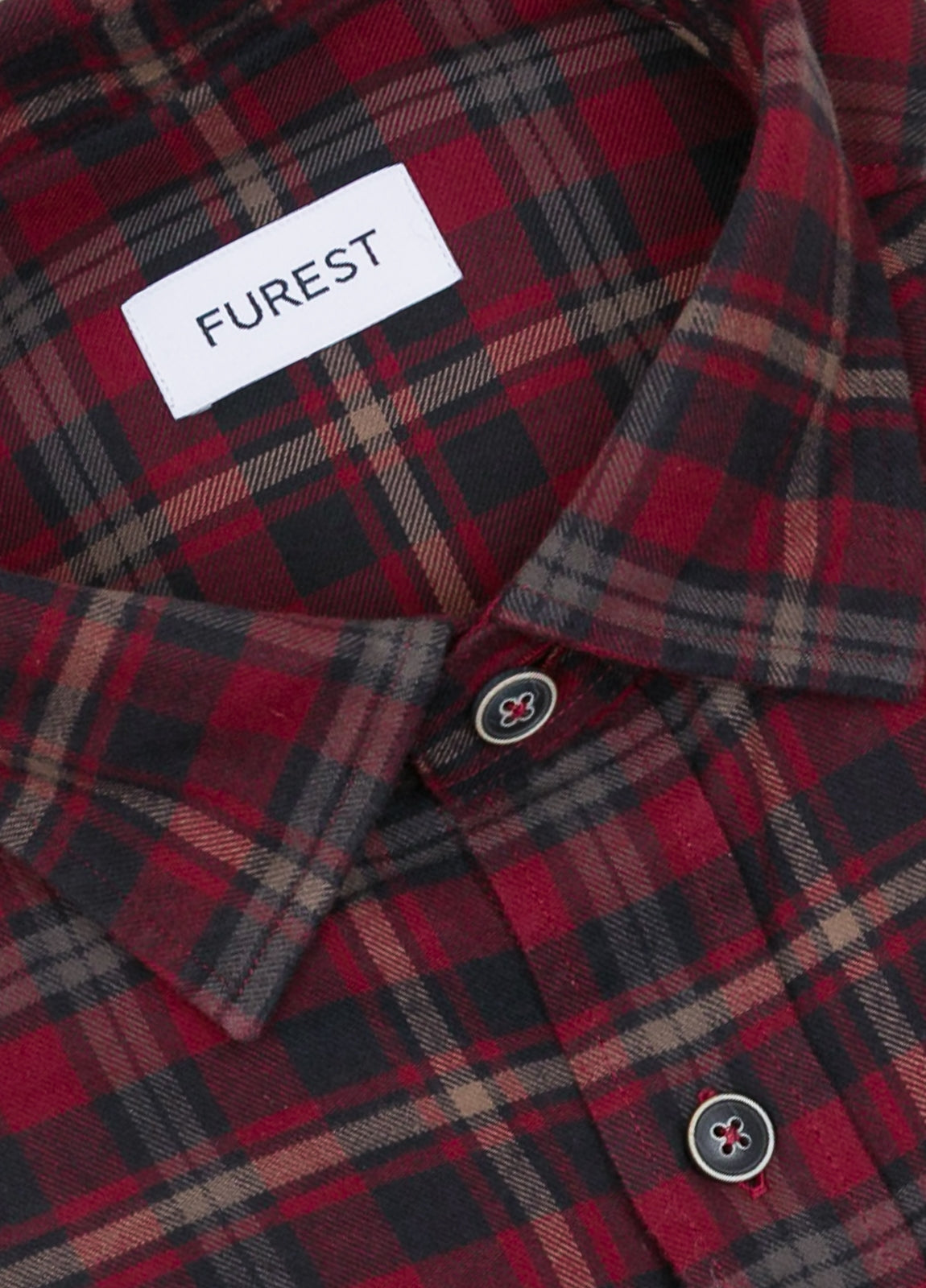 Maroon checked sport shirt