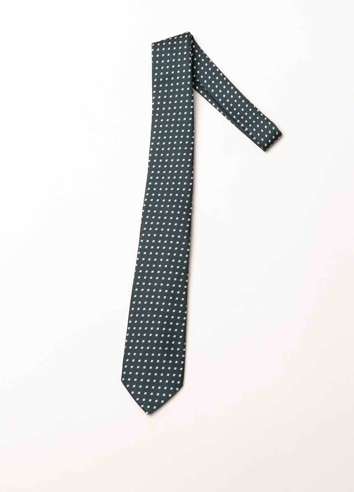 Corbata vestir dibujo verde oscuro