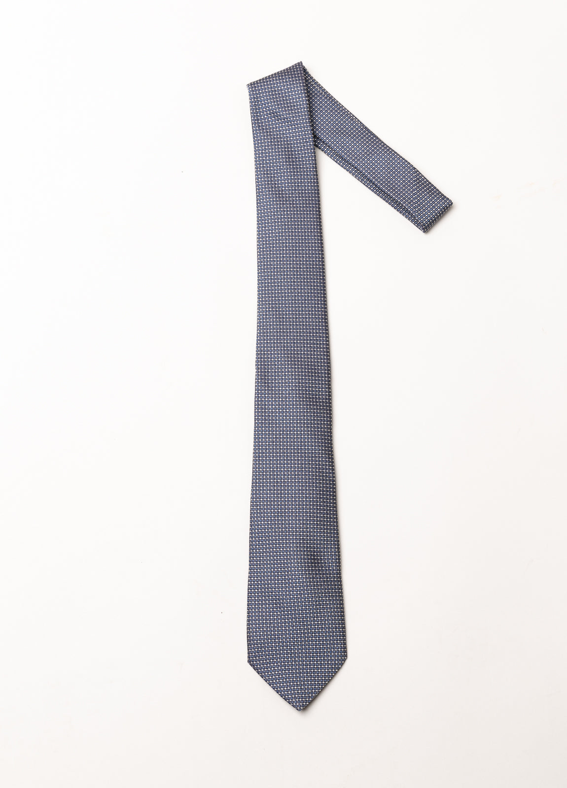 Corbata vestir microdibujo azul
