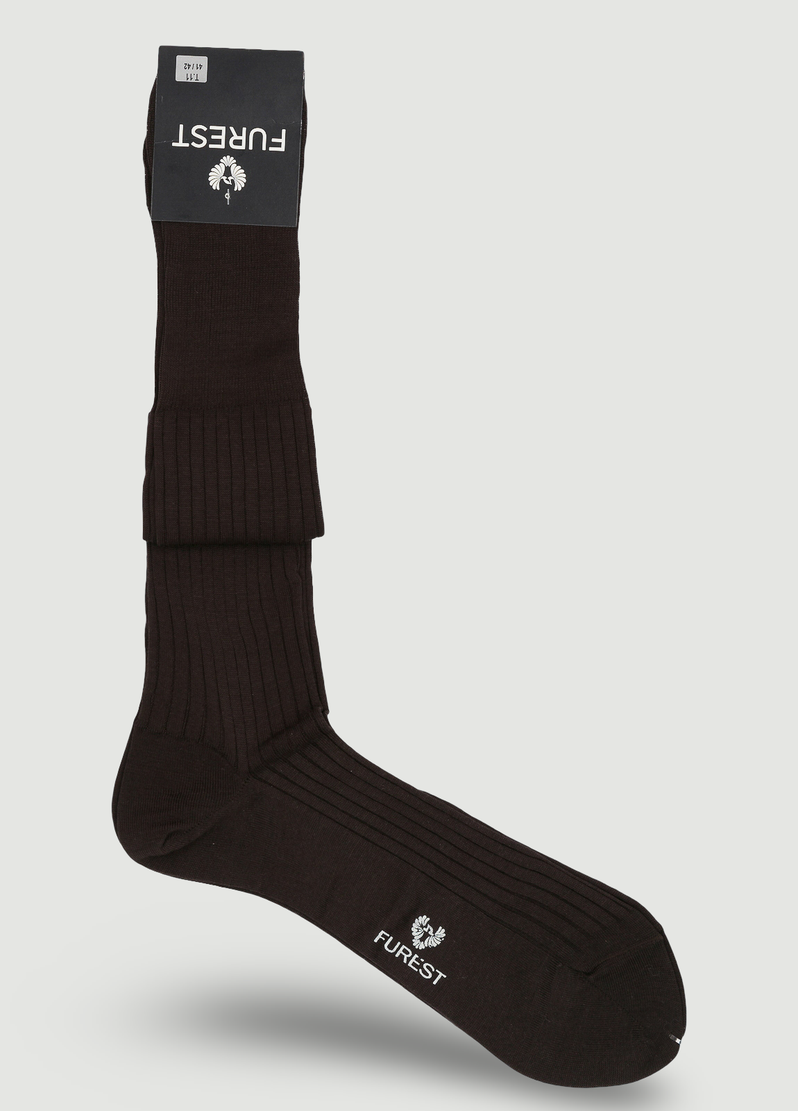 Calcetín largo marrón hilo de Escocia