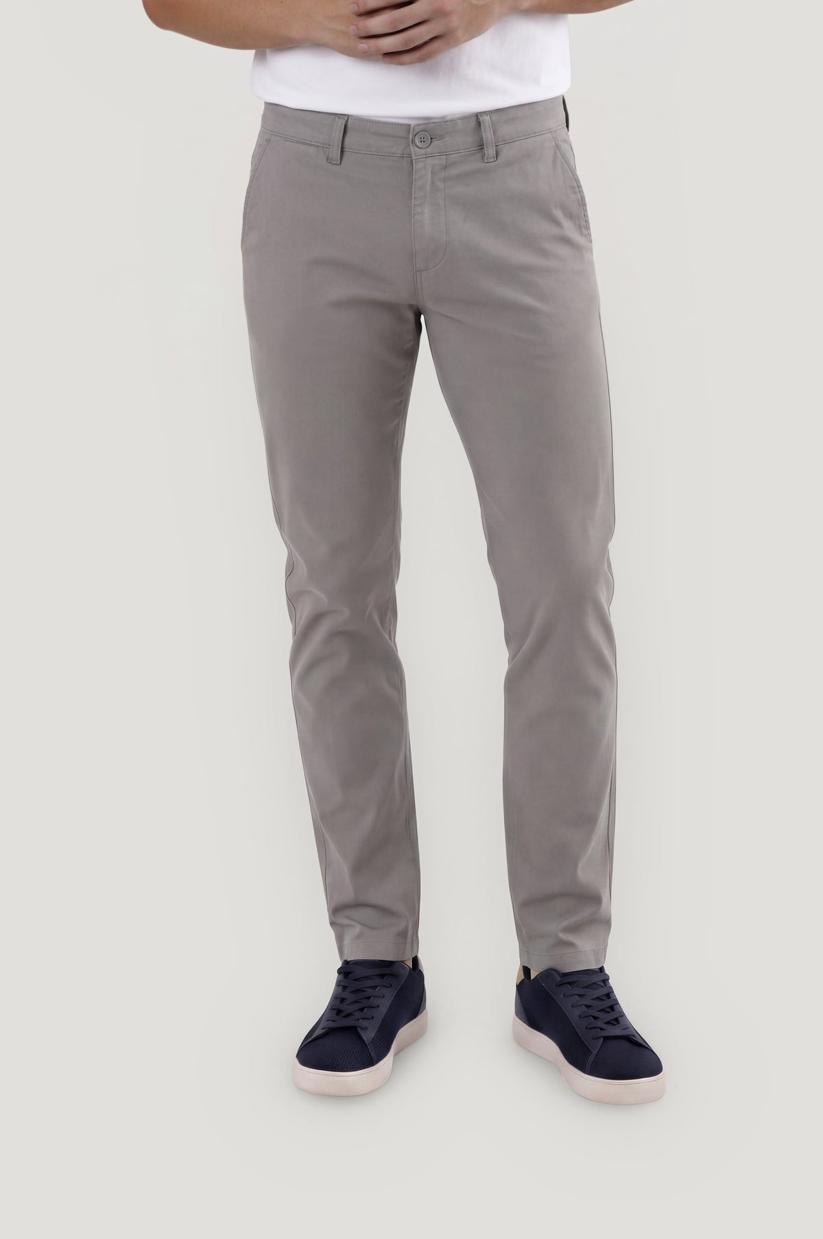 Pantalón chino regular gris