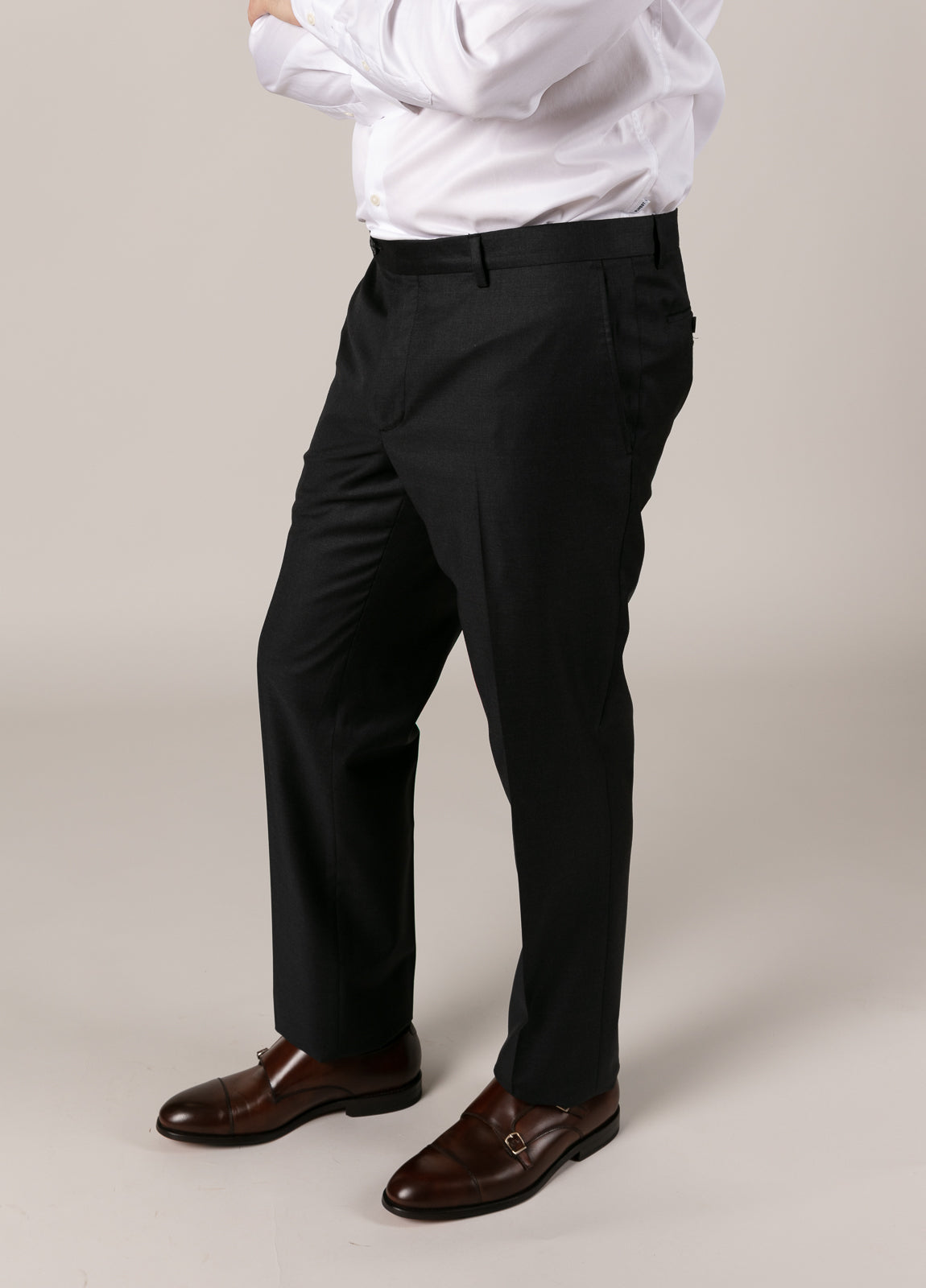 Traje vestir liso gris marengo