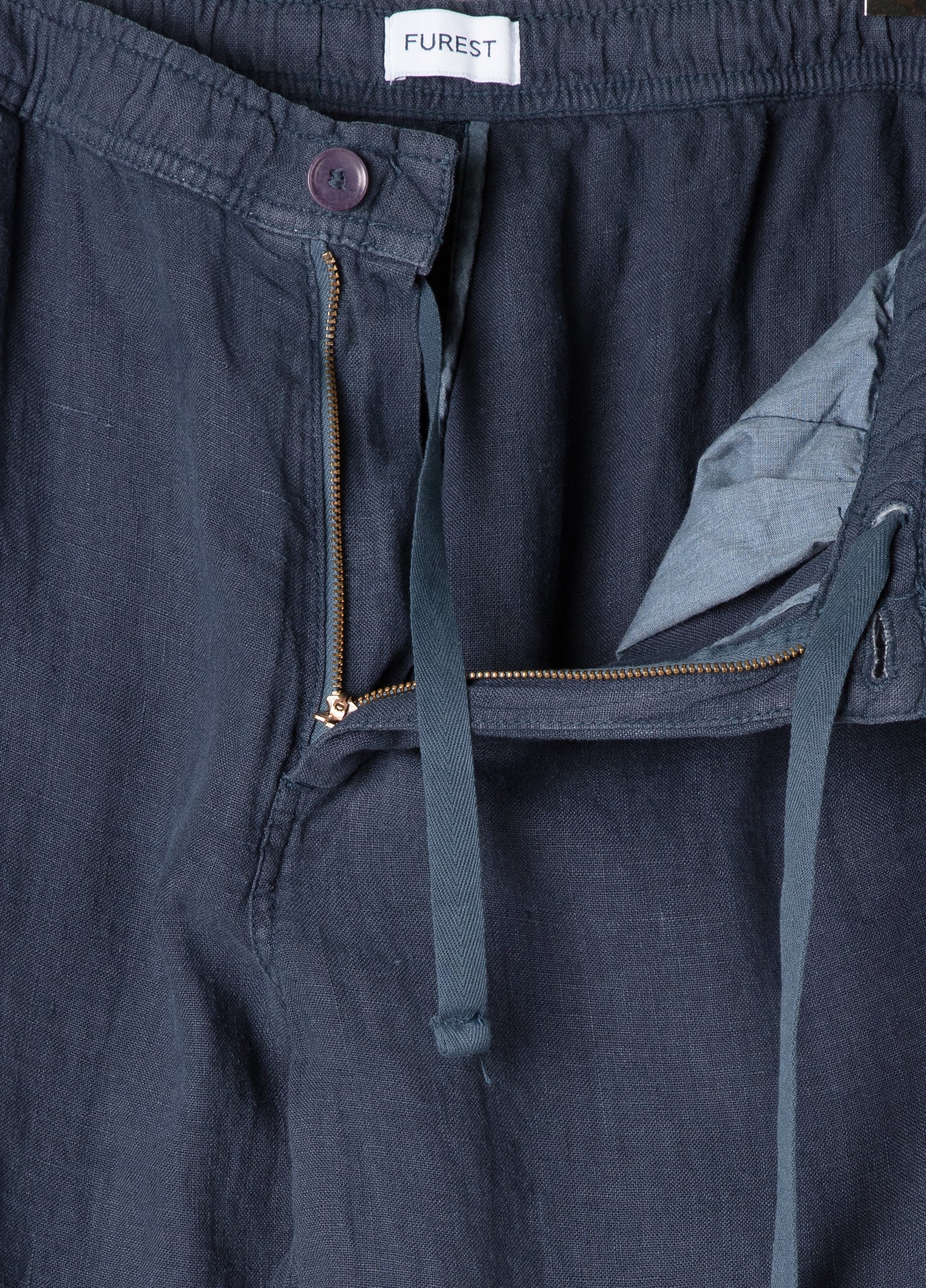 Pantalón jogger lino marino