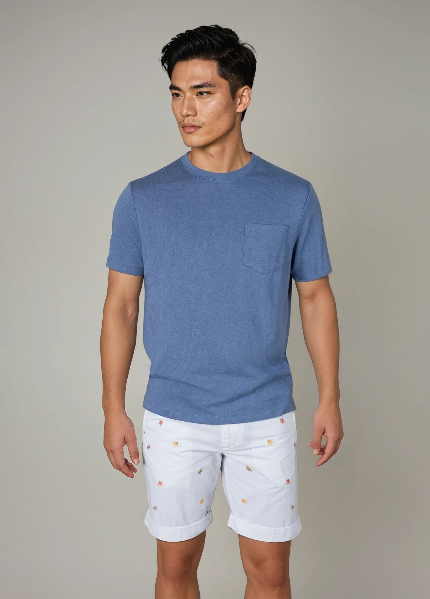 Camiseta manga corta celeste