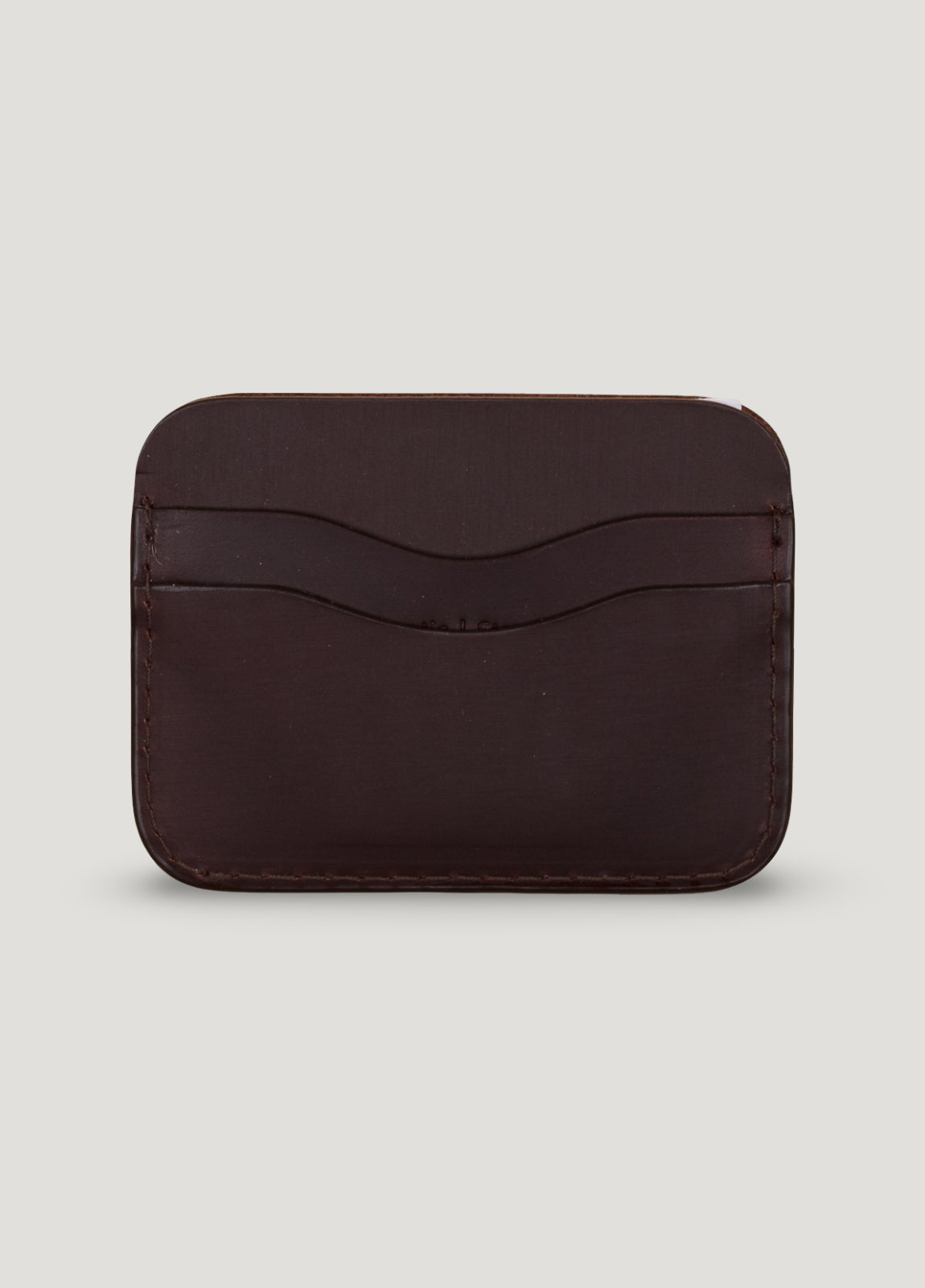 Dark brown leather card holder
