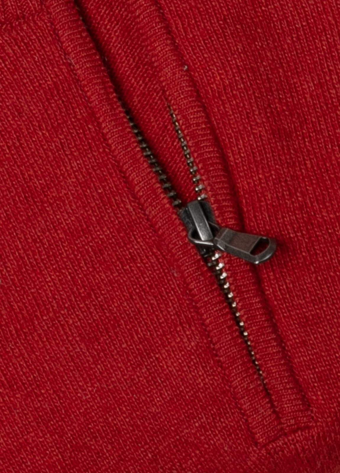 Jersey cuello zip lana teja