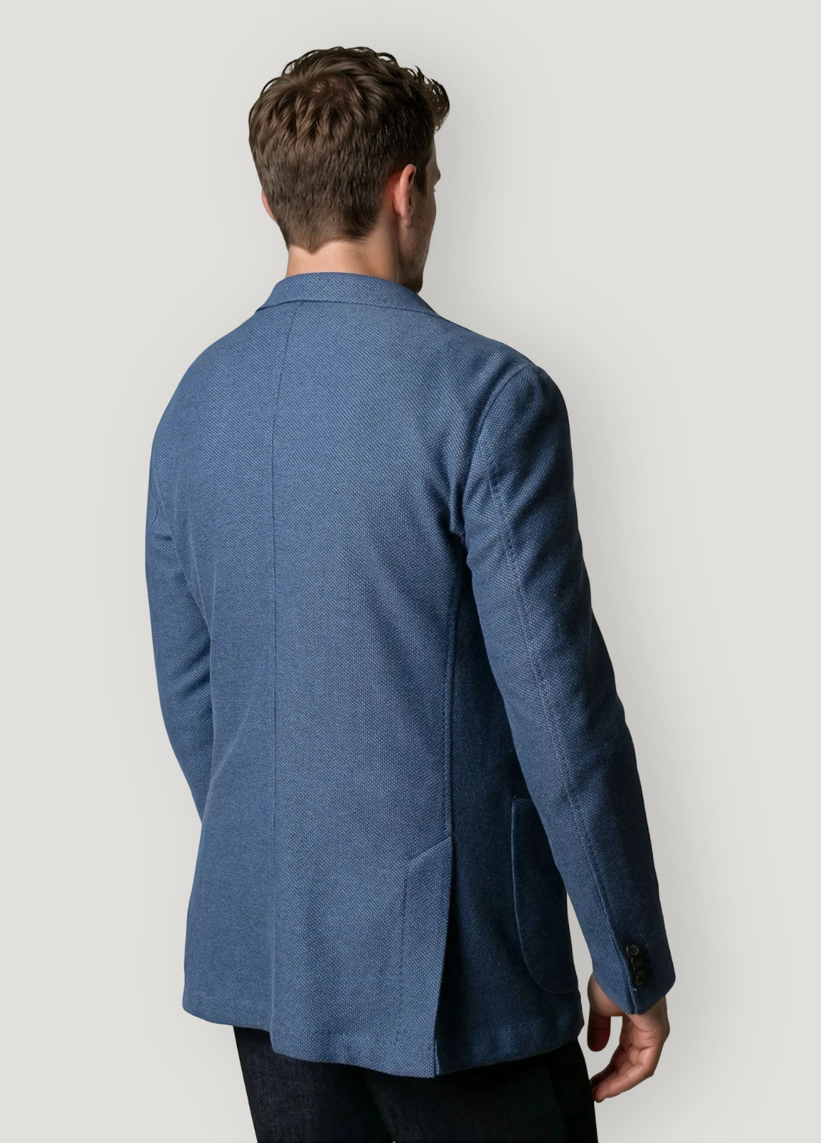 Men's honeycomb knit blazer in navy