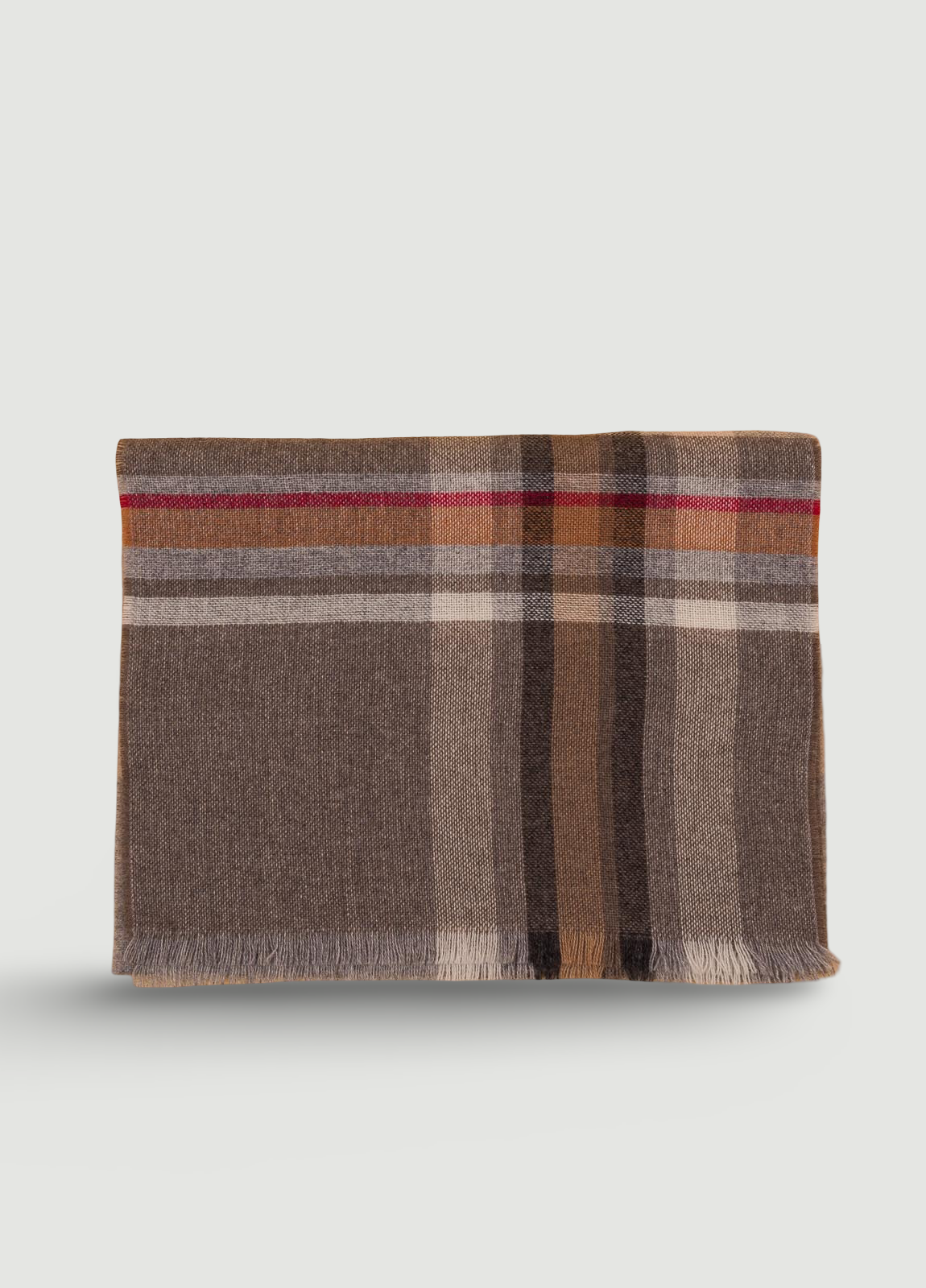 Bufanda cahmere cuadros tostado