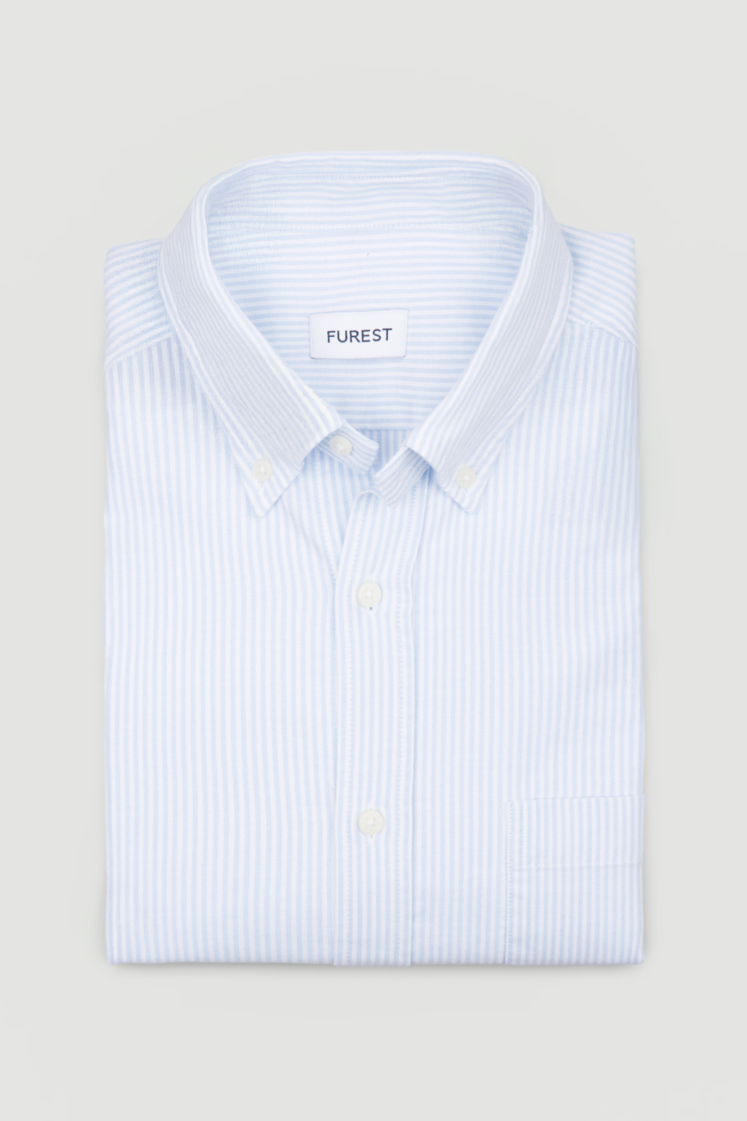 Camisa sport oxford rayas celeste