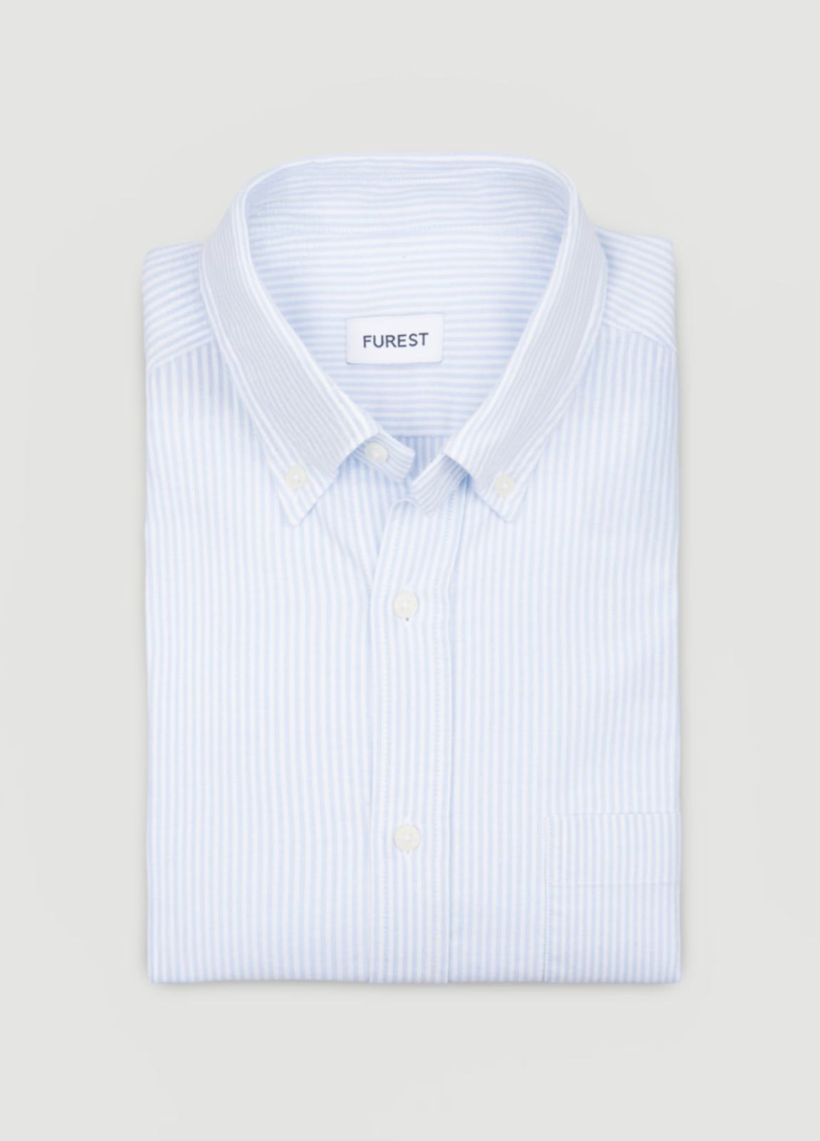 Camisa sport oxford rayas celeste