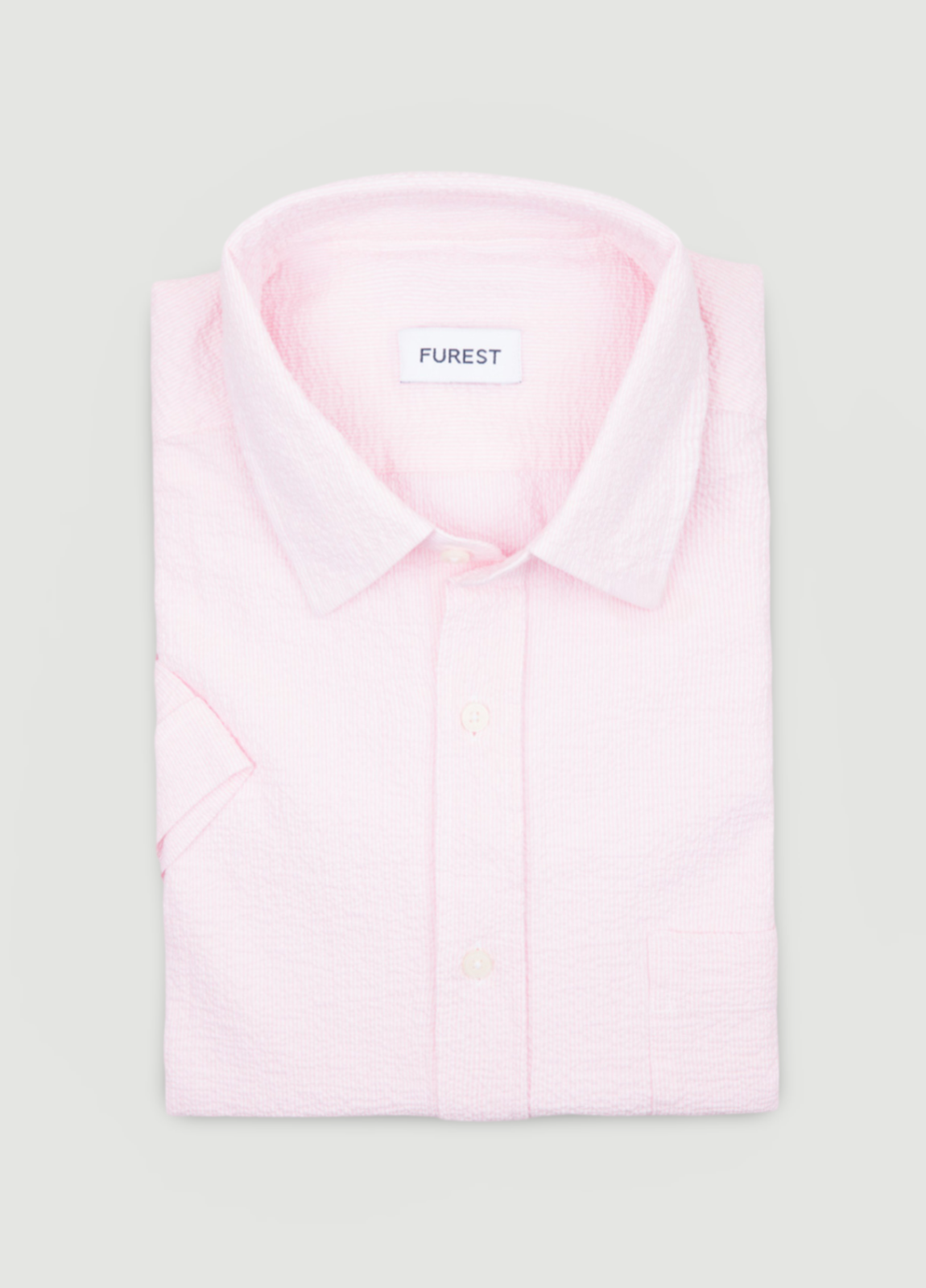 Camisa sport manga corta micro raya rosa