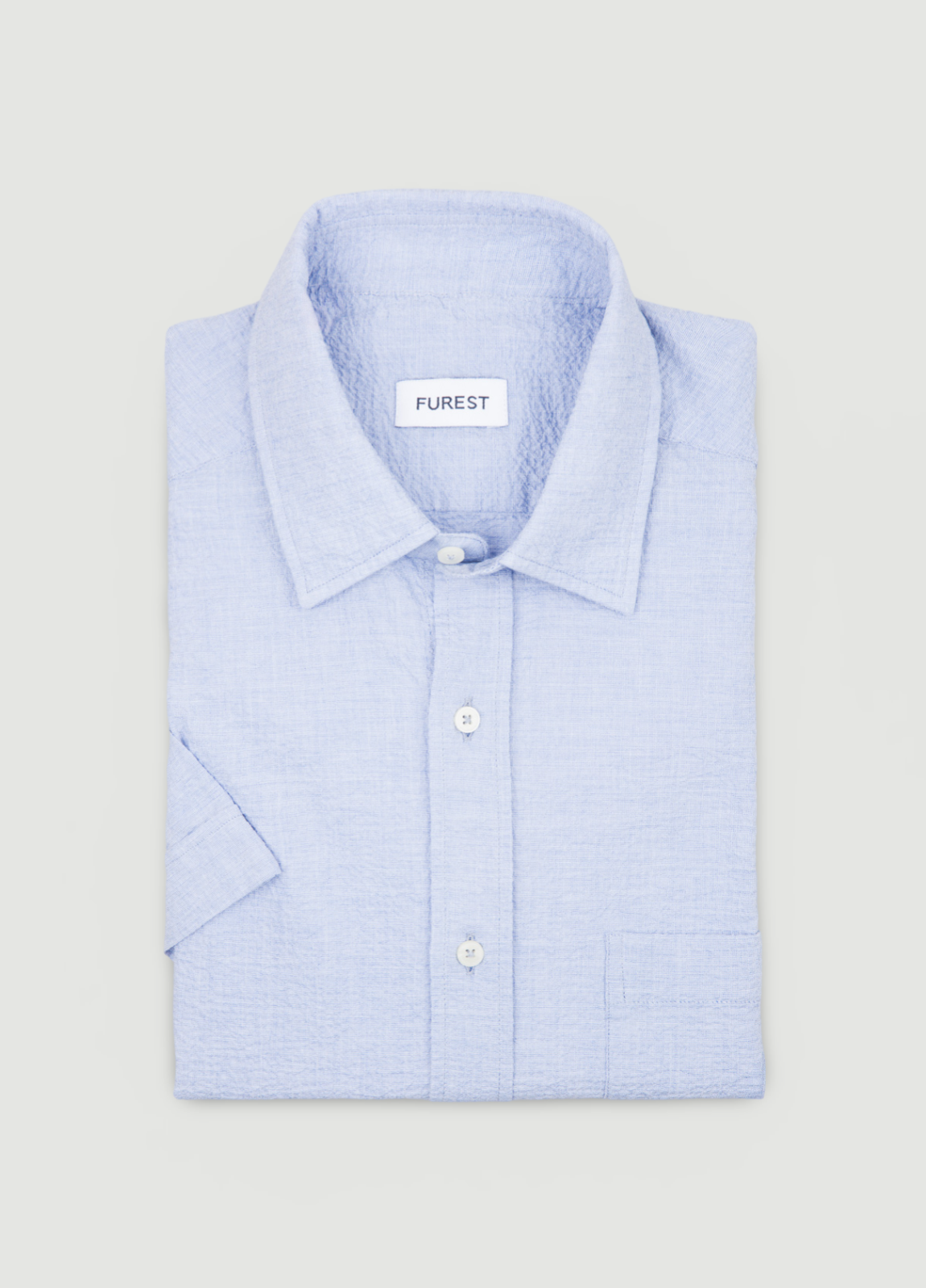 Camisa sport manga corta azul
