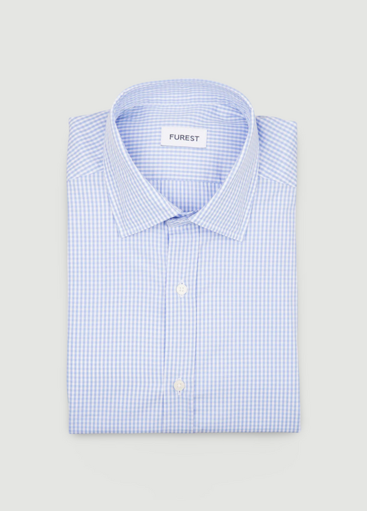 Camisa sport cuadrito vichy azul