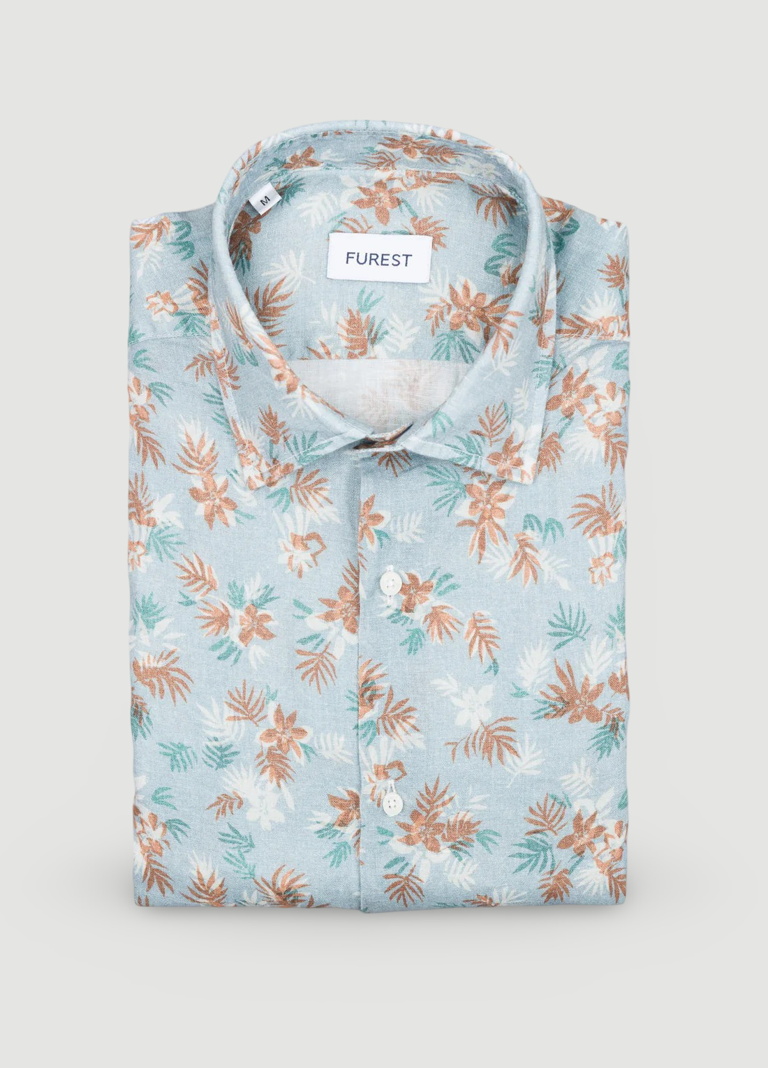Camisa sport flores azul