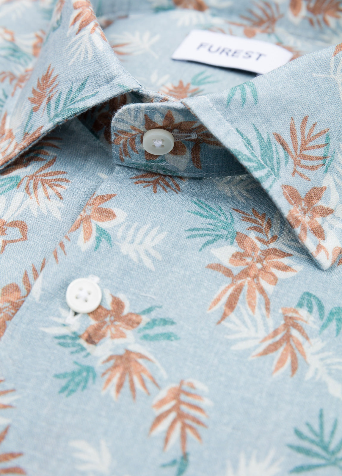 Camisa sport flores azul