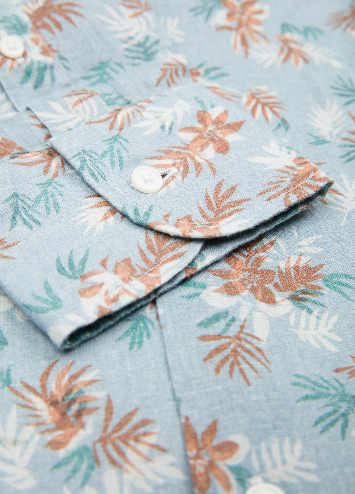 Camisa sport flores azul