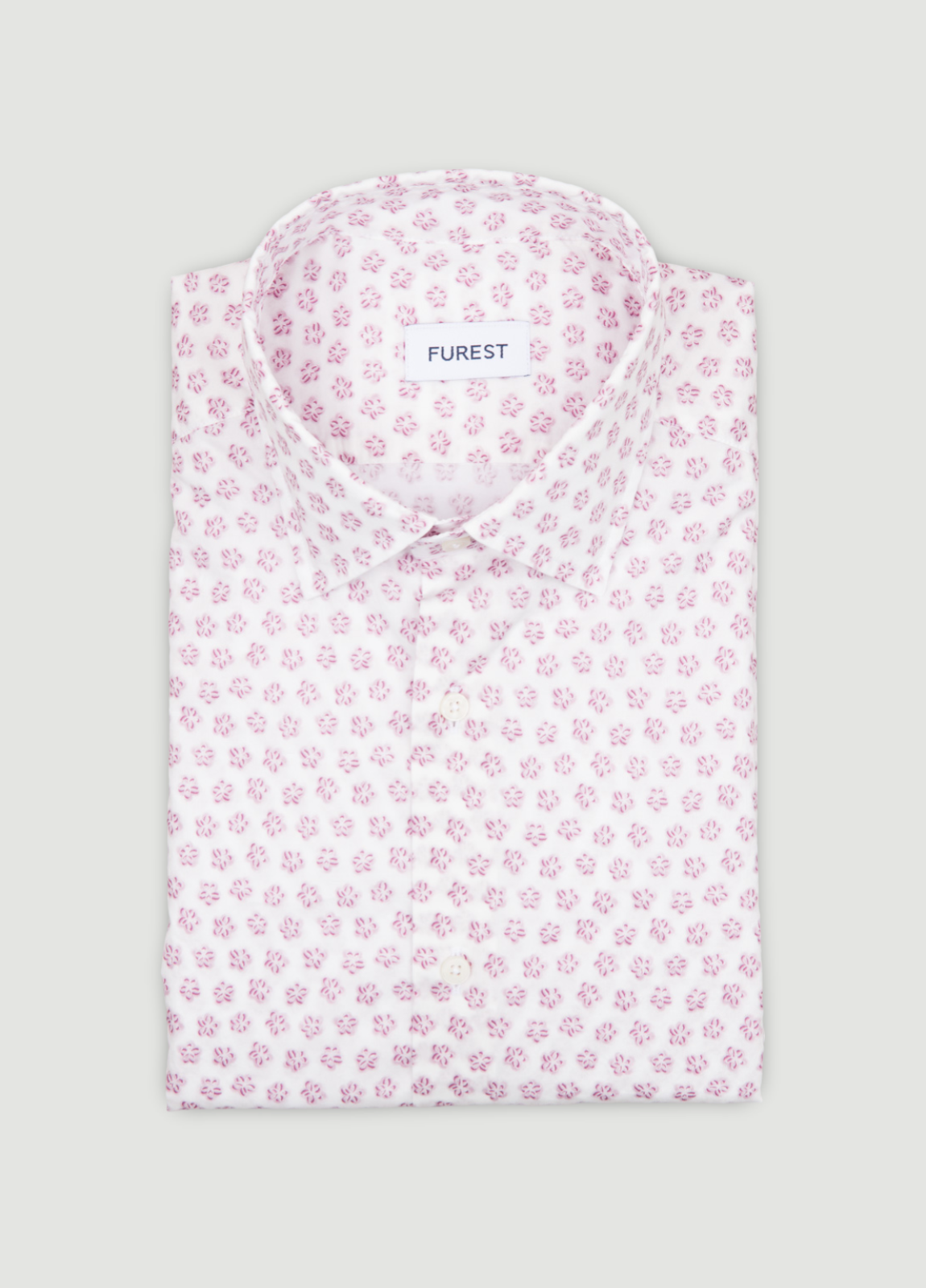 Camisa sport estampado floral malva