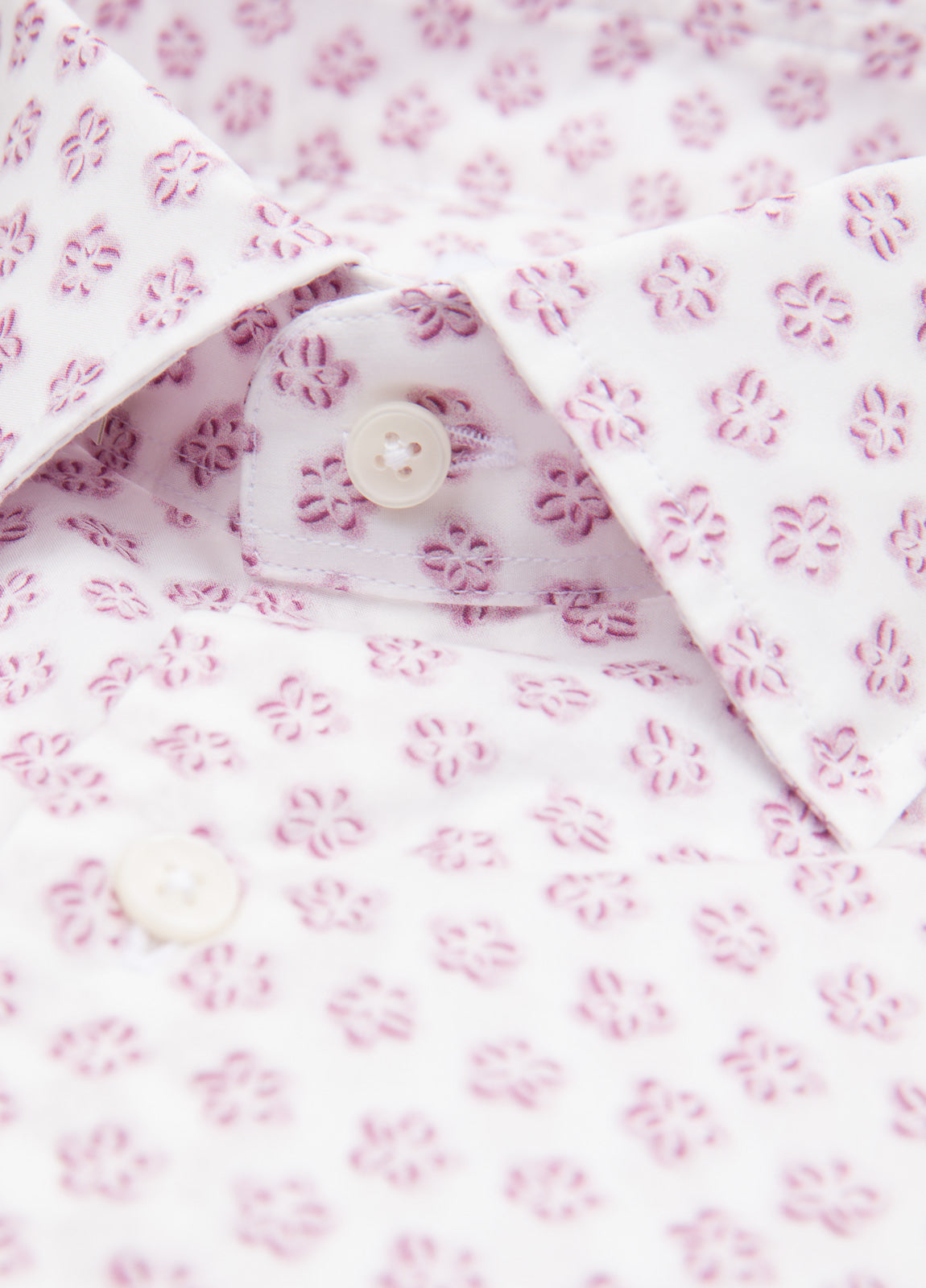 Camisa sport estampado floral malva