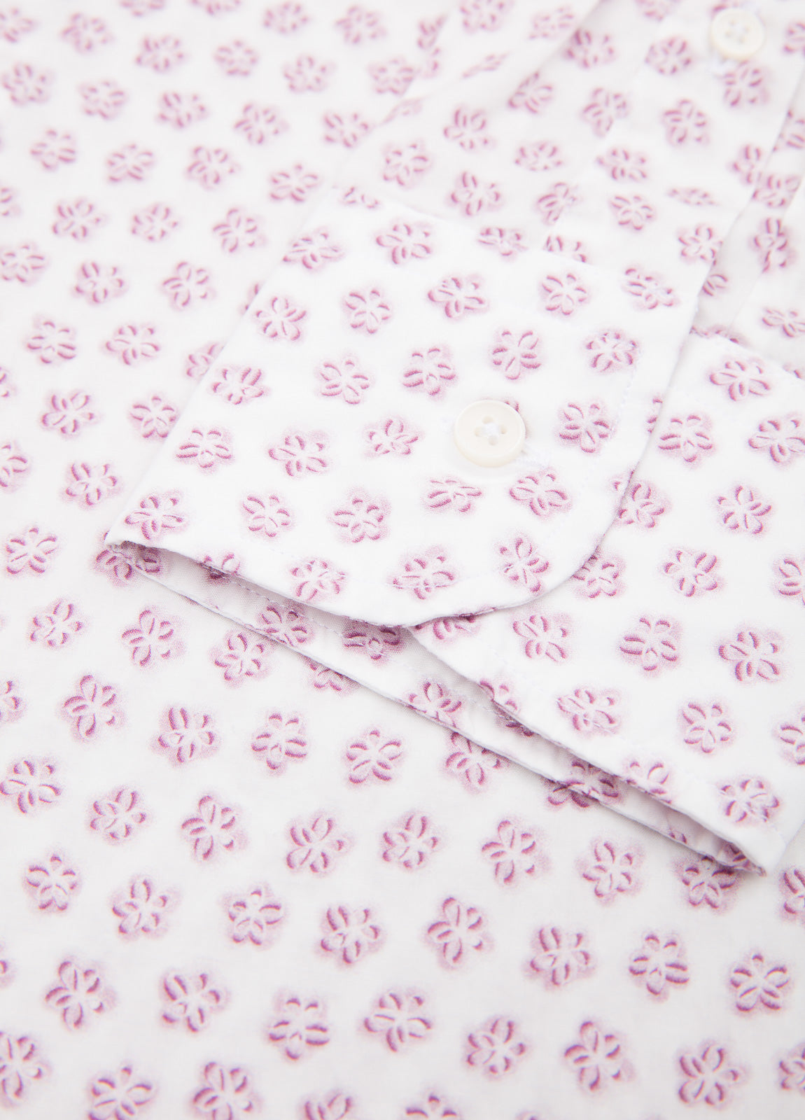 Camisa sport estampado floral malva