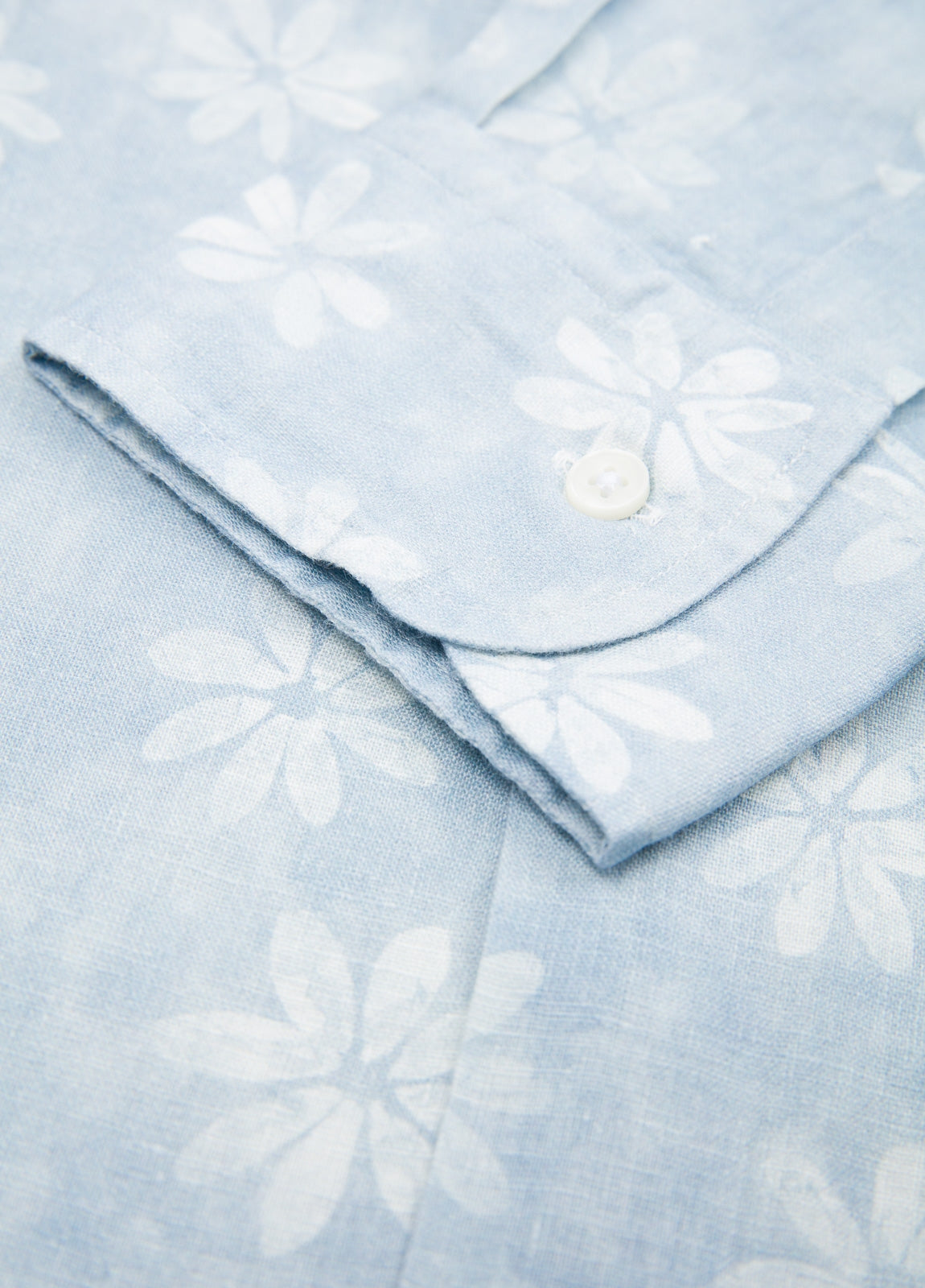 Camisa sport flores celeste