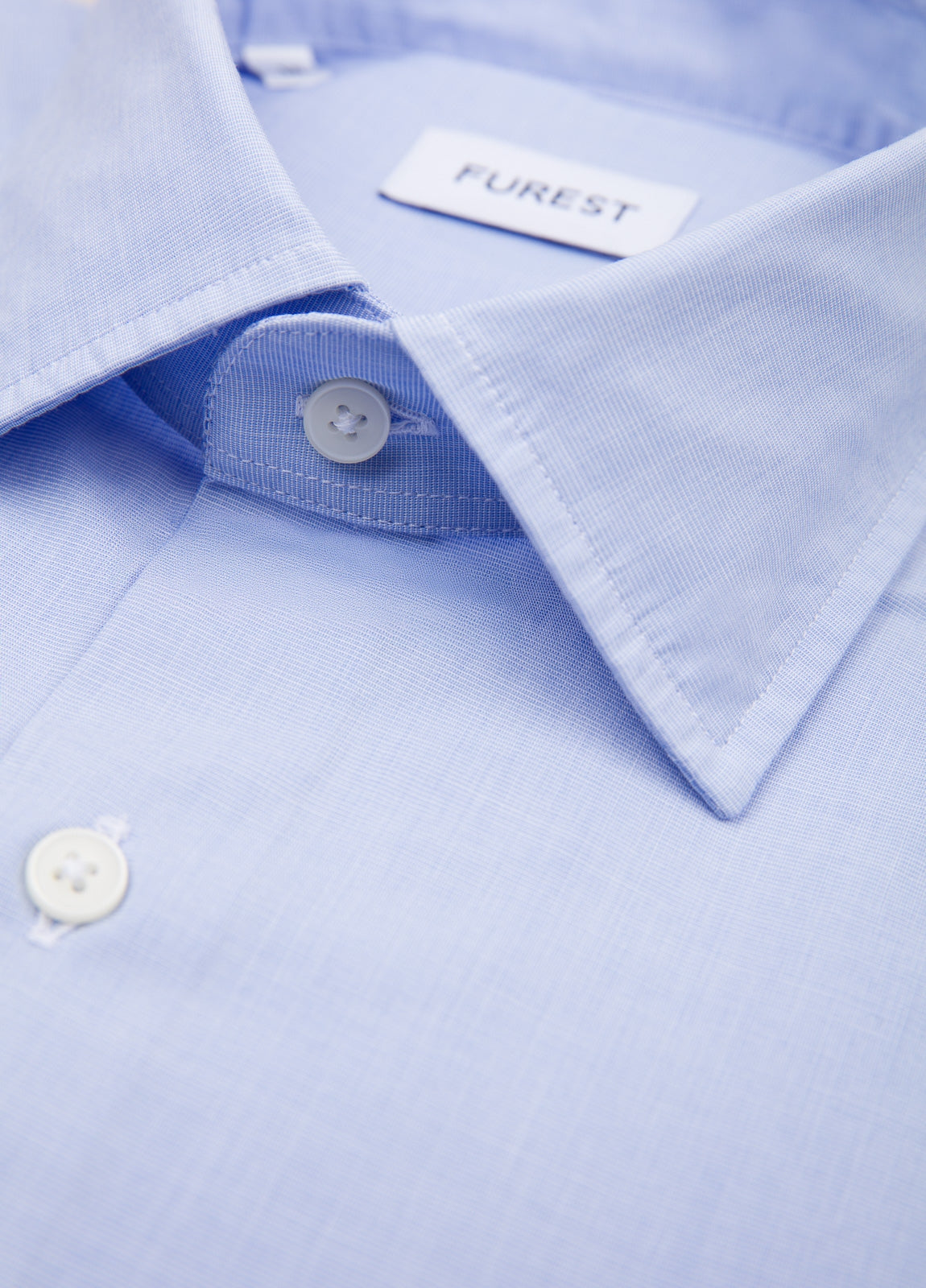 Camisa sport fil a fil celeste