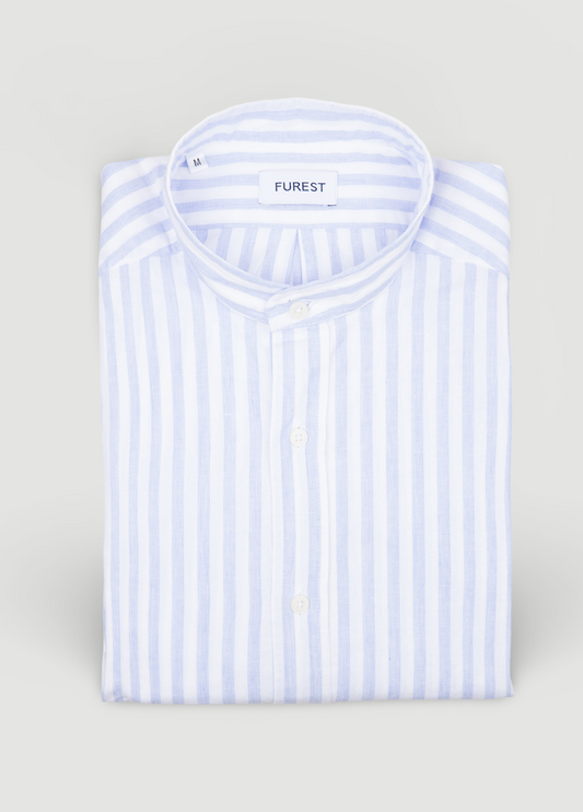 Camisa sport  mao rayas celeste