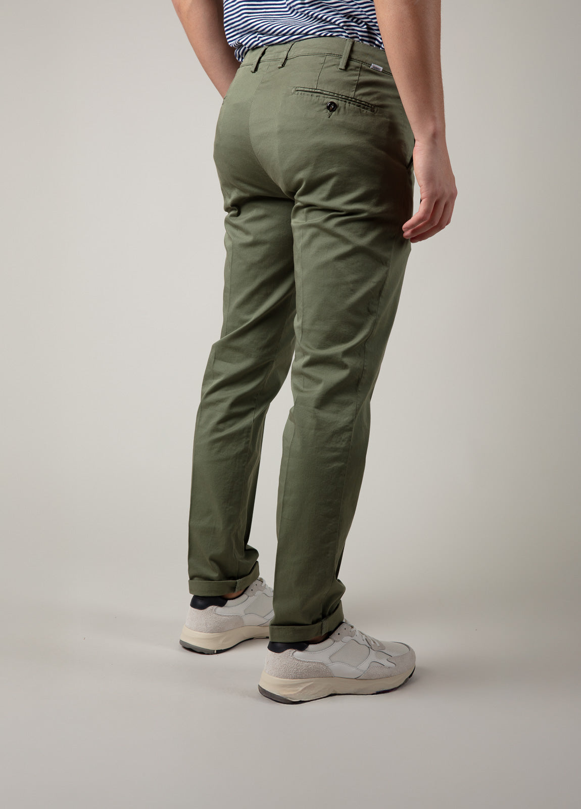 Khaki gabardine chinos
