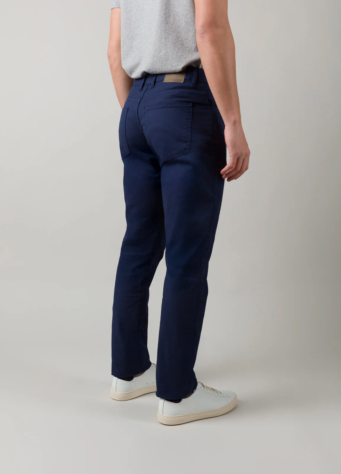 Navy five-pocket pants