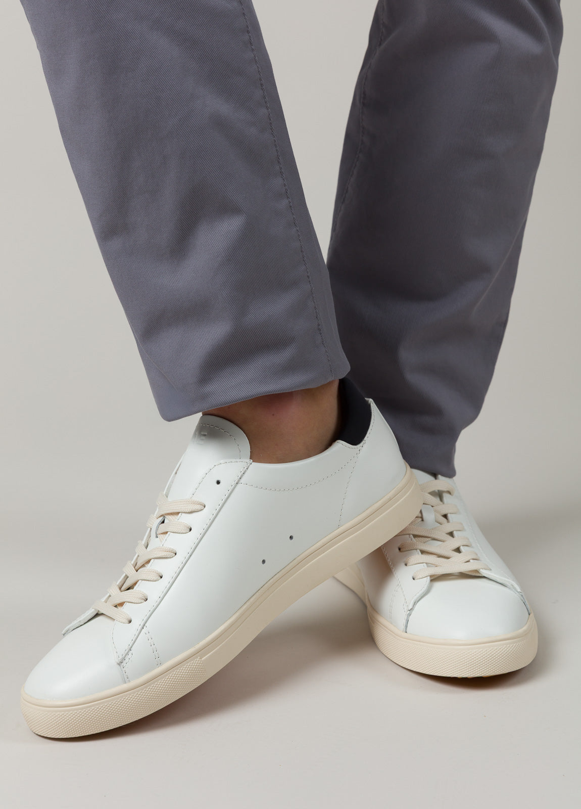 Gray five-pocket pants