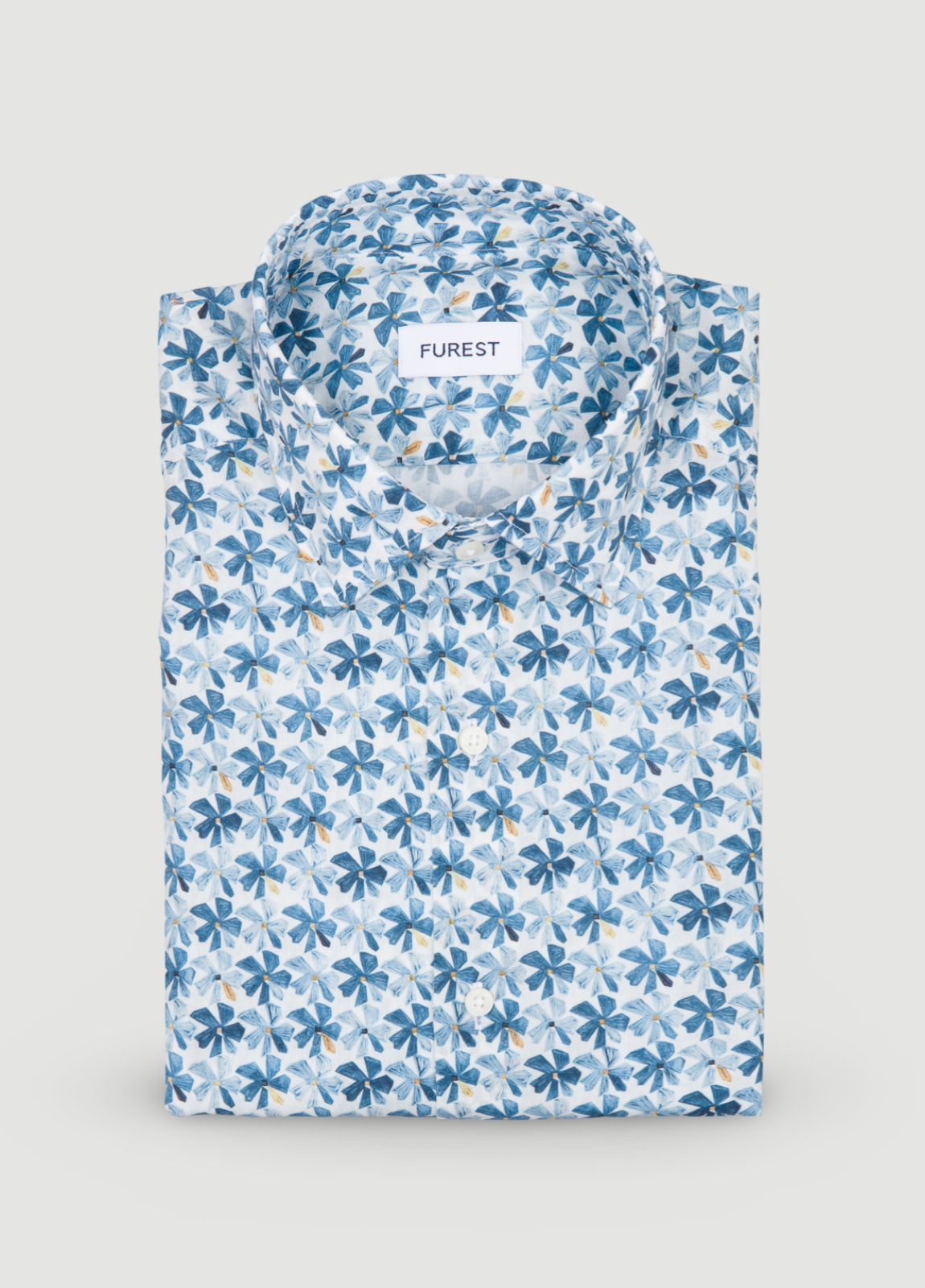 Camisa sport estampado flor azul