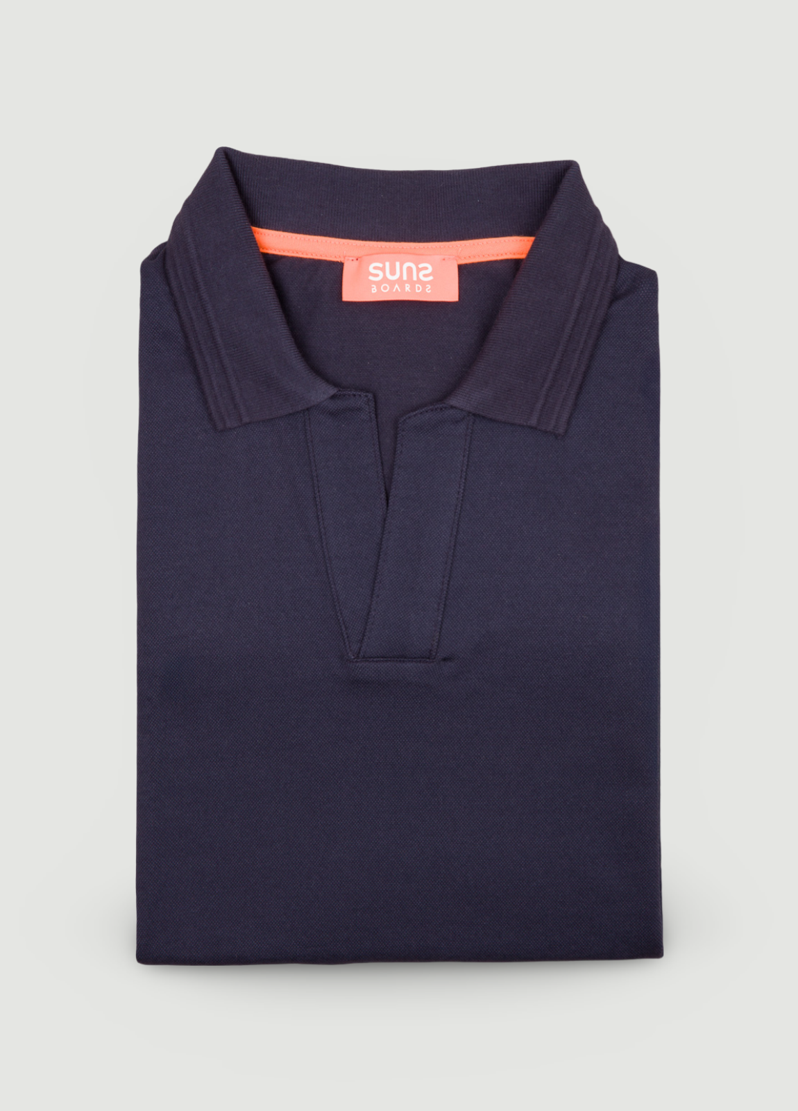 Polo cuello V marino