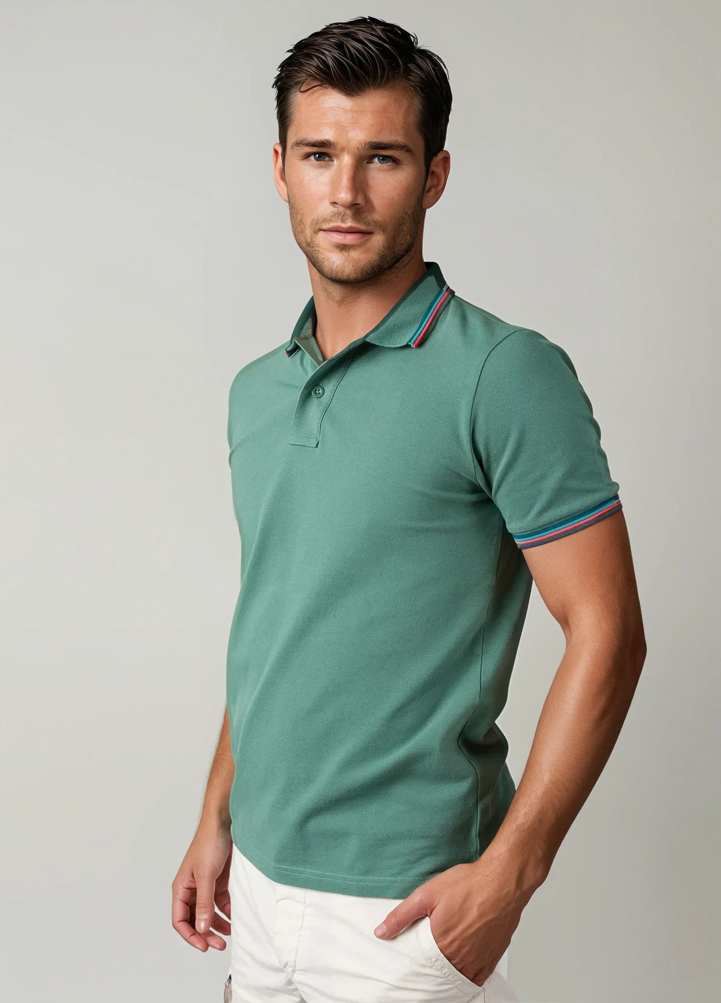 Polo piqué cobalto