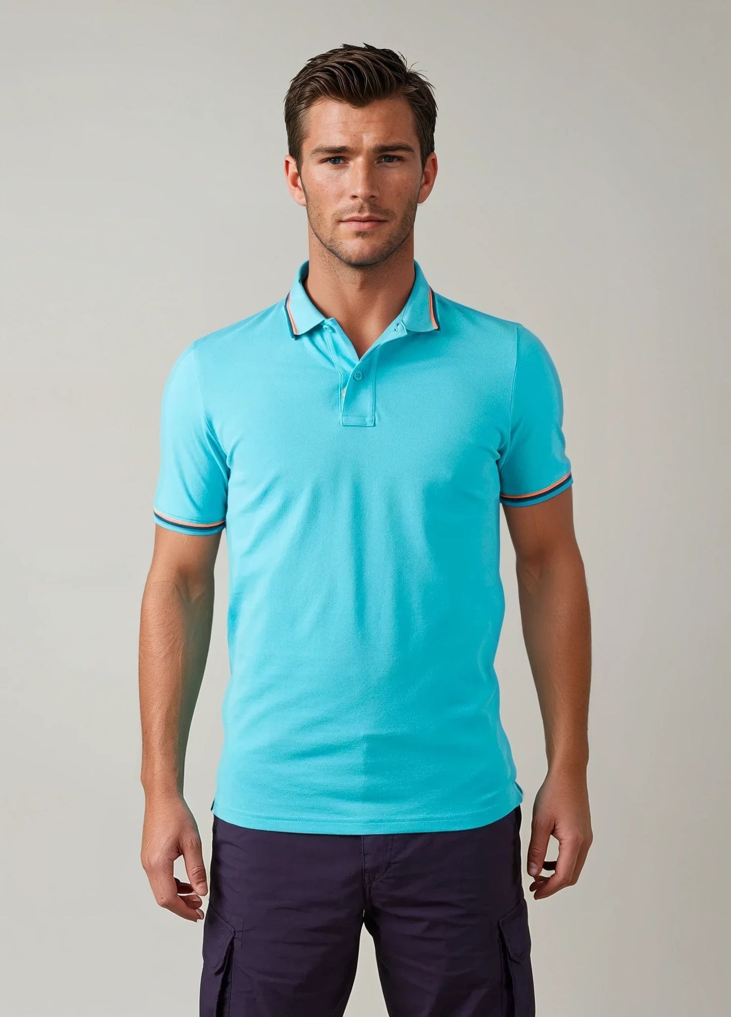 Polo piqué turquesa