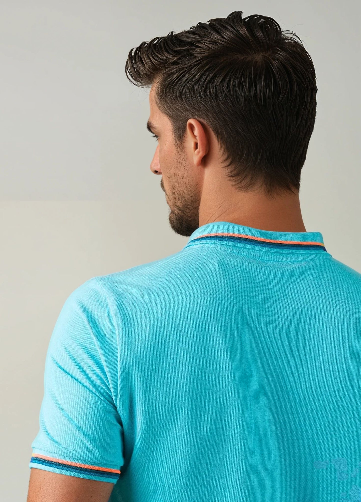 Polo piqué turquesa