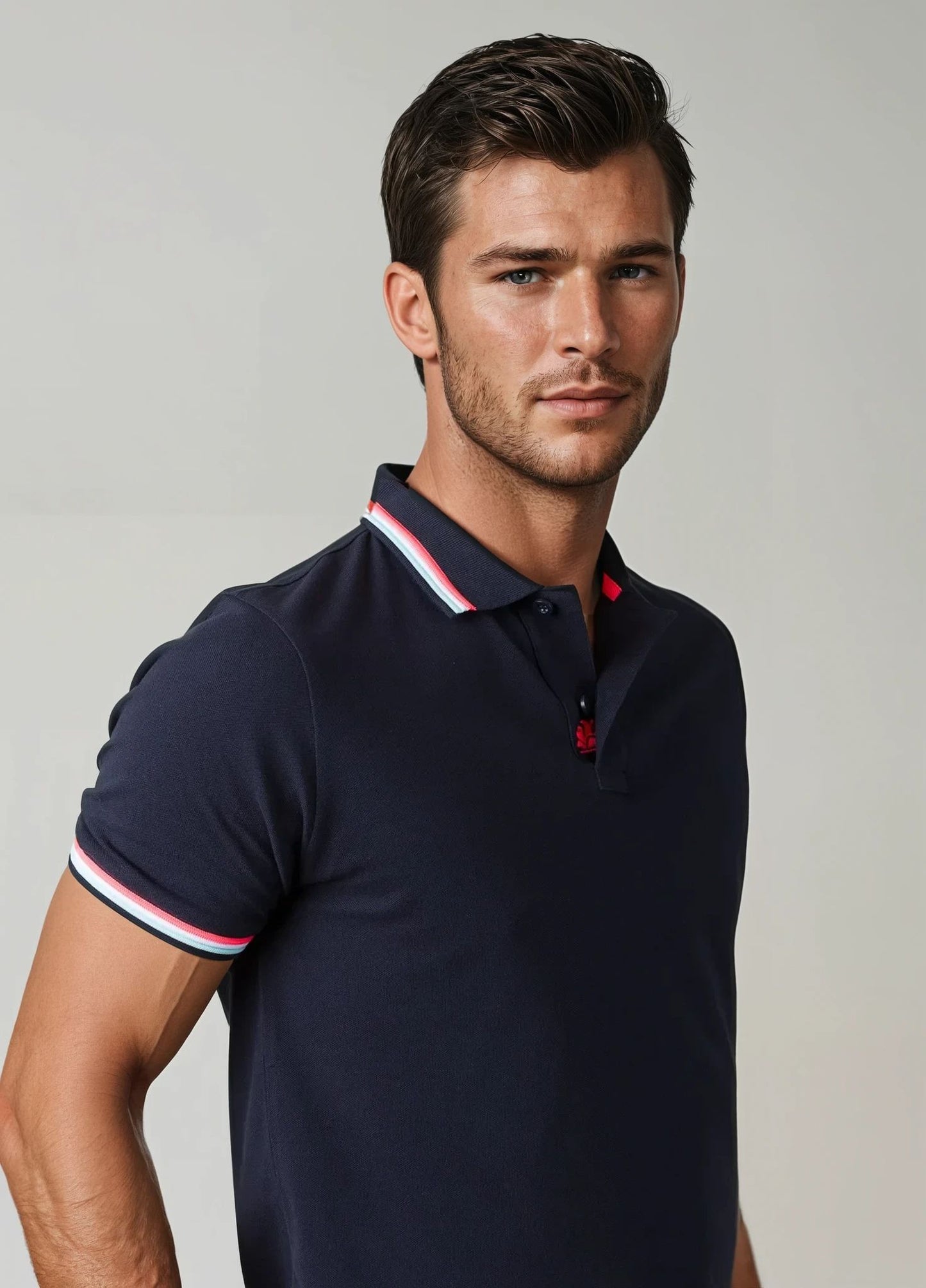 Polo piqué marino