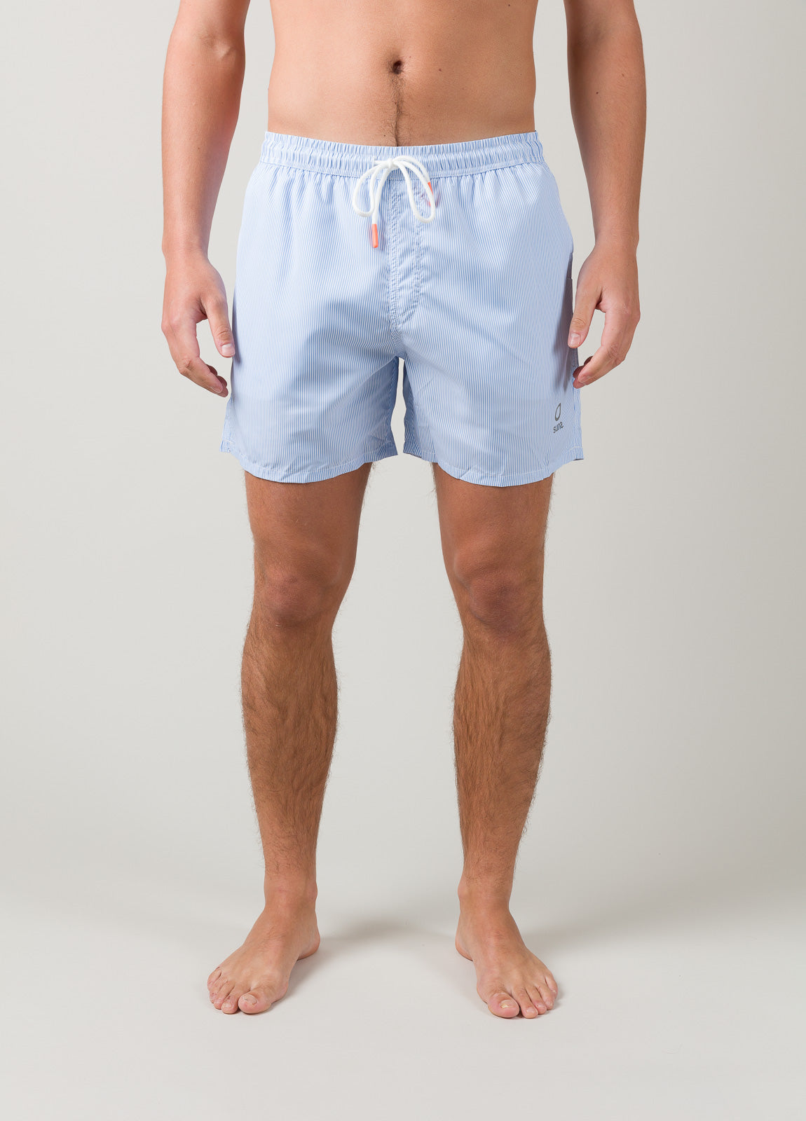 Bañador rayas celeste