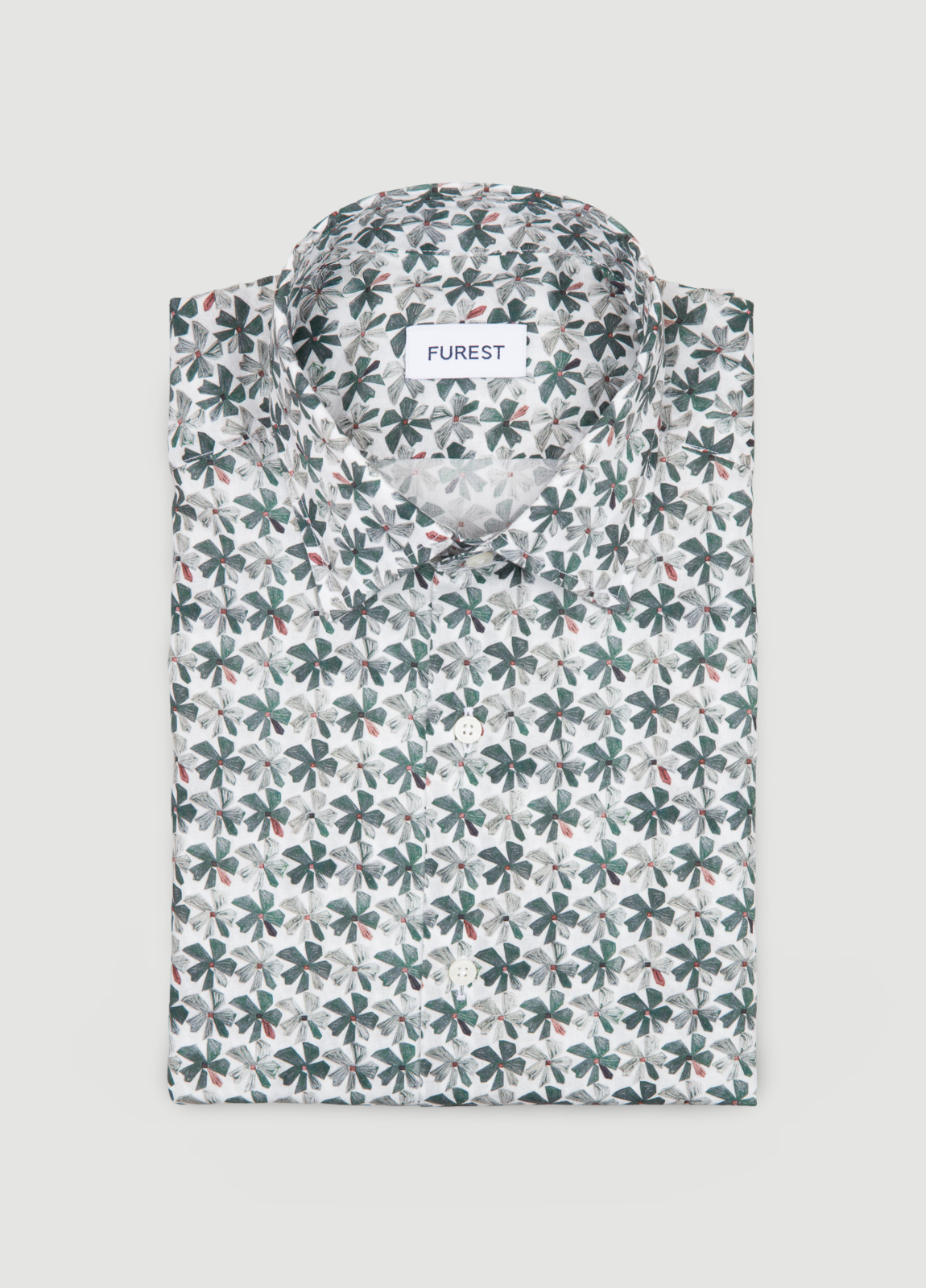 Camisa sport estampado flor verde