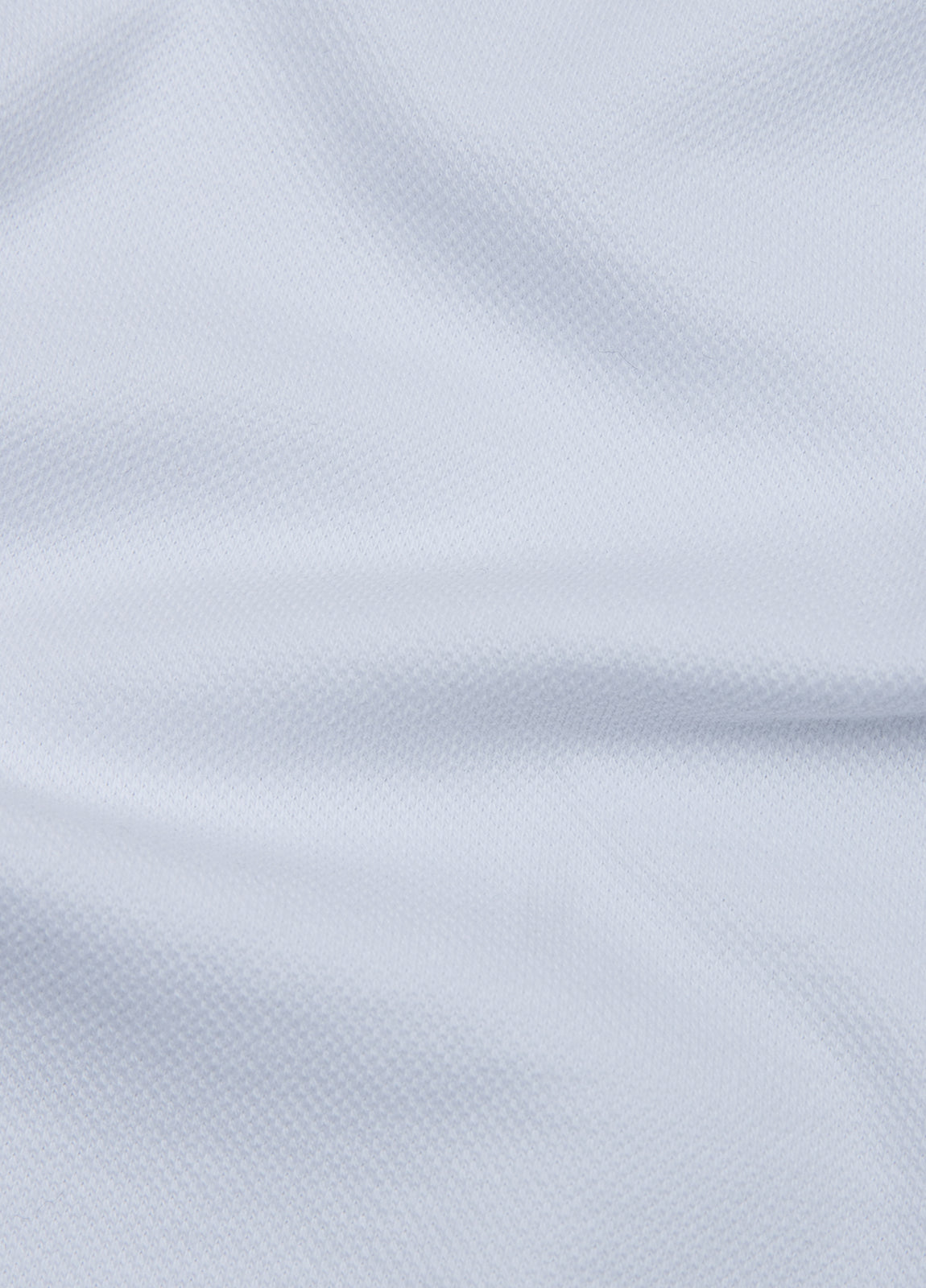 White piqué short-sleeved polo shirt