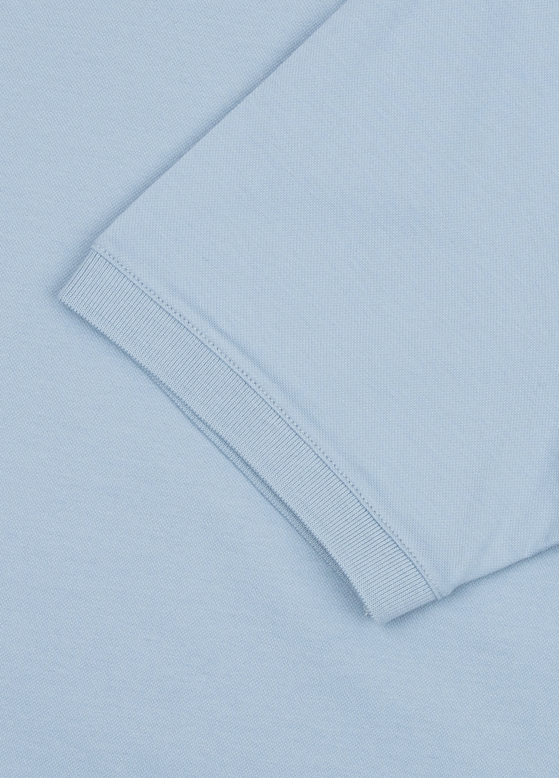 Light blue pique short-sleeved polo shirt